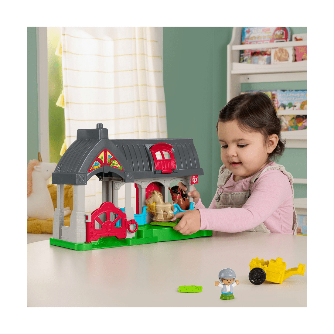 6 Mattel Fisher-price Little People Friendly Horses Stable Toddler Playset
 - Multi, 6 of 6