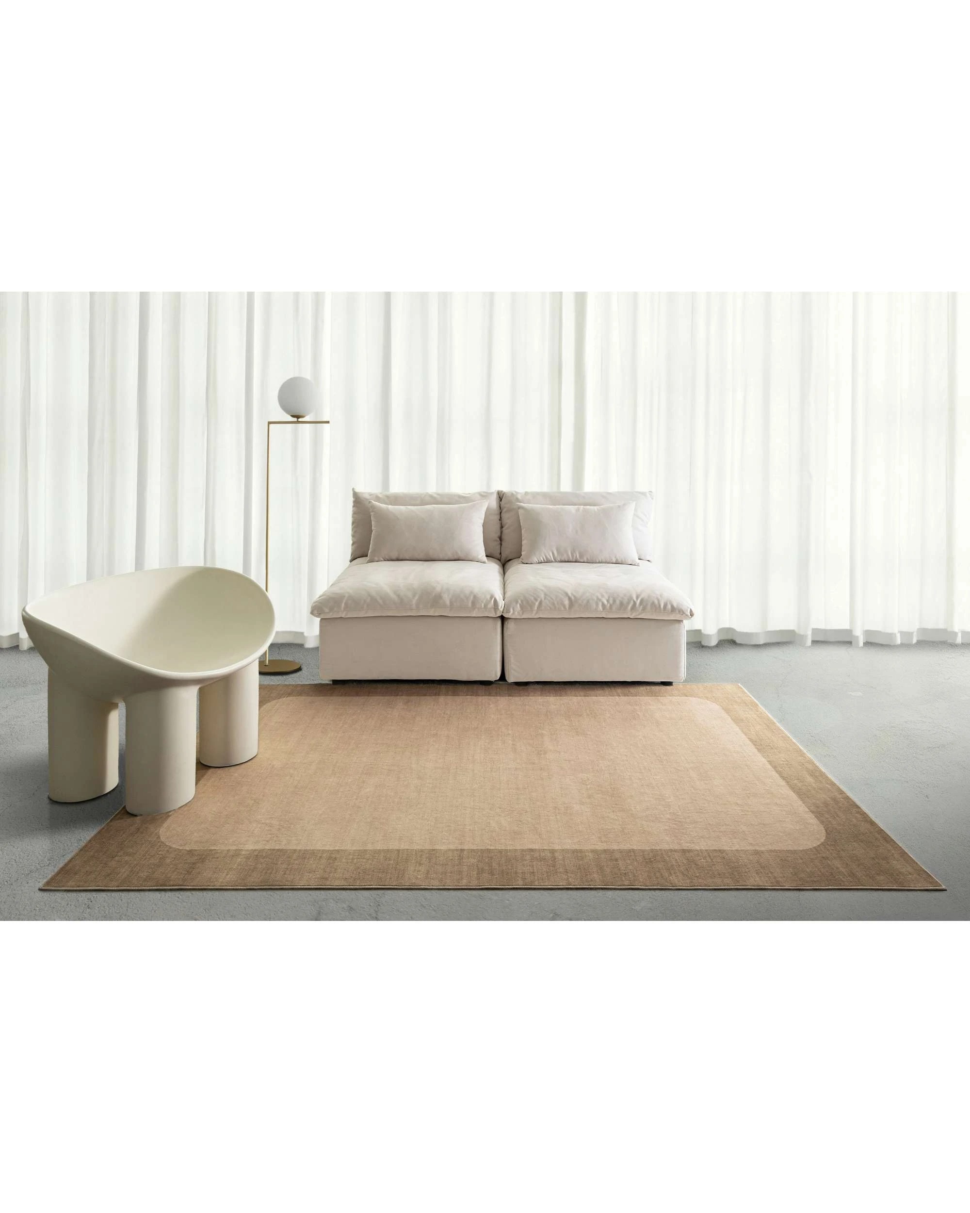 2 Loopsie Ibiza Washable Border Rug-320cm x 230cm - Brown, 2 of 7