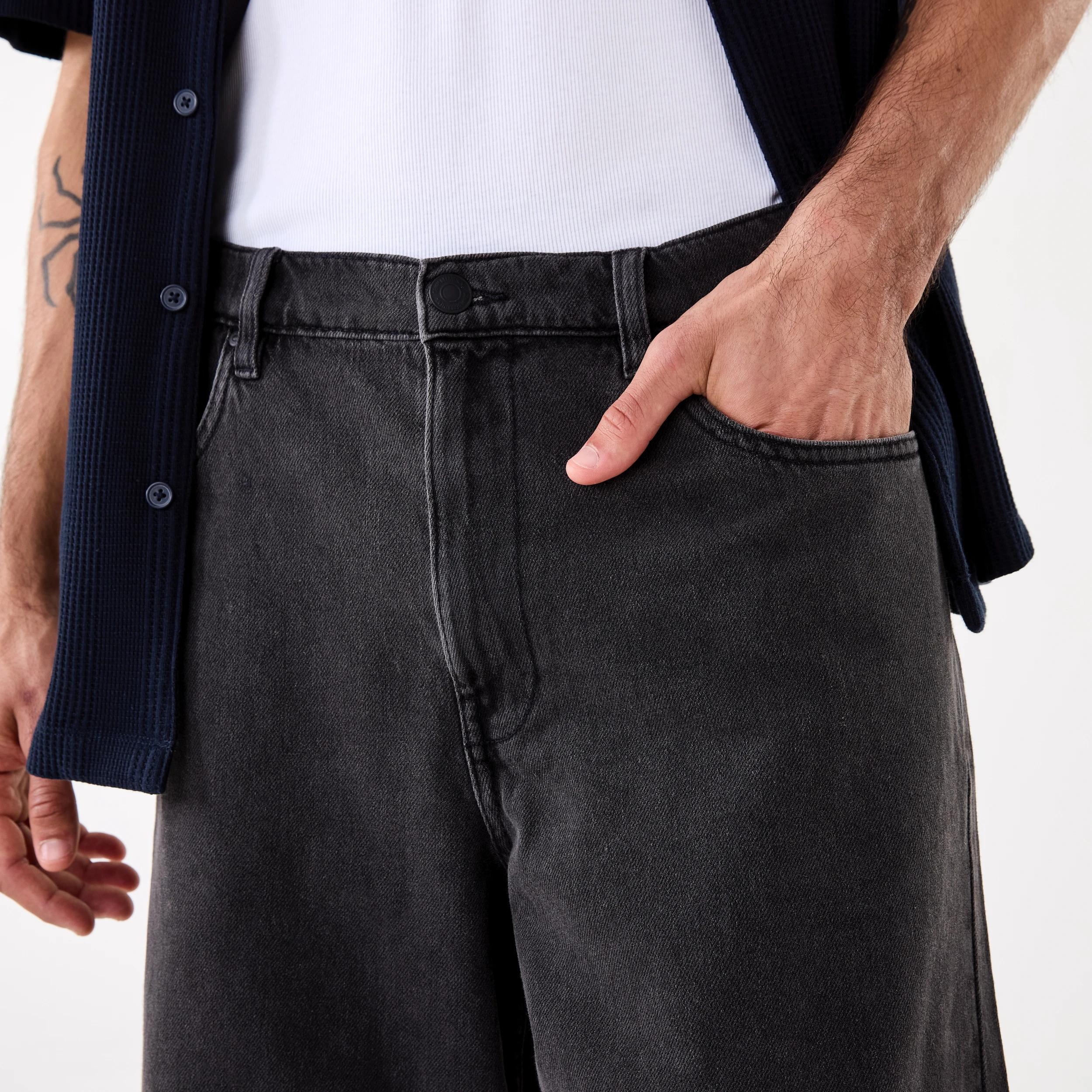 6 Baggy Denim Shorts Black Wash, 6 of 9