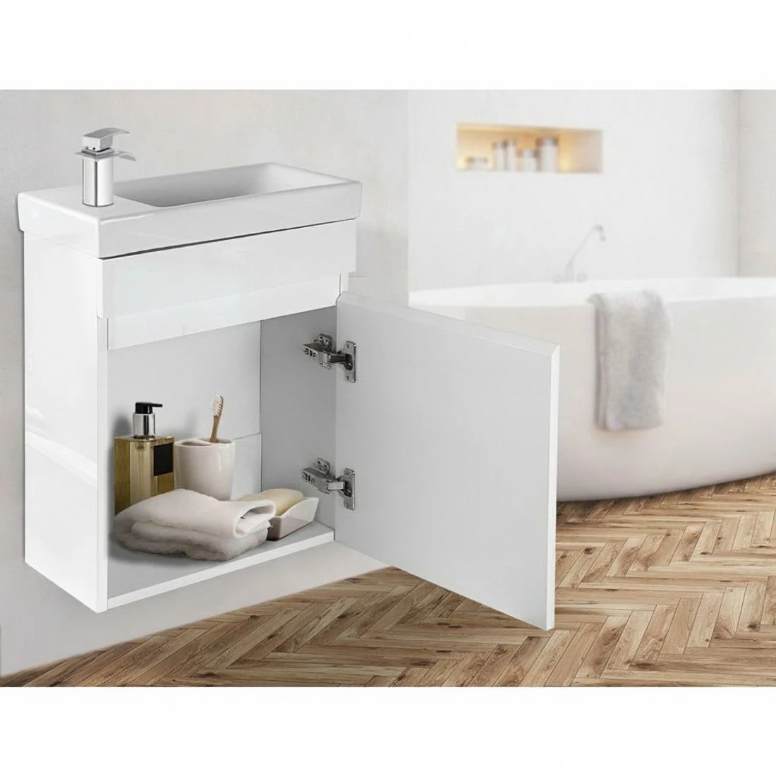 4 Cefito Vanity Unit 400mm with Basin - White, 4 of 6