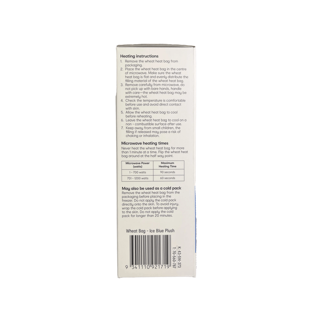 4 OXX Essentials Heat Pack Wheat Bag - Ice Blue, 4 of 4