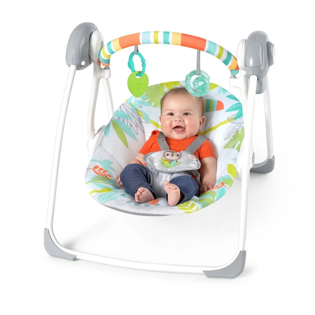 4 Bright Starts Rainforest Vibes Portable Swing, 4 of 8