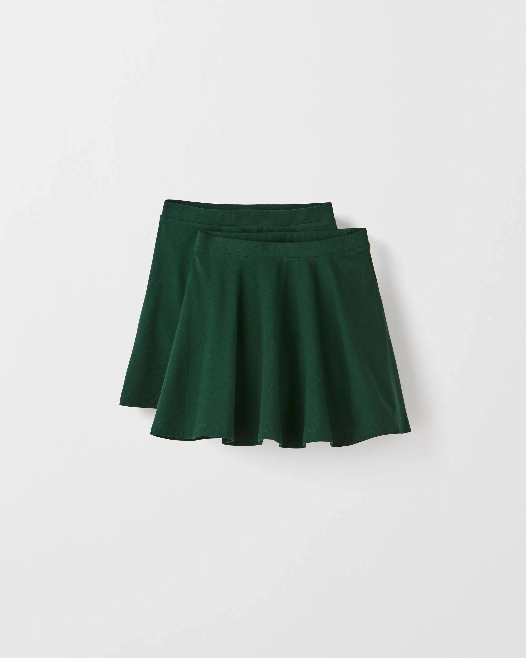 1 Target Kids Australian Cotton 2 Pack Knit Skort BOTTLE GREEN, 1 of 3