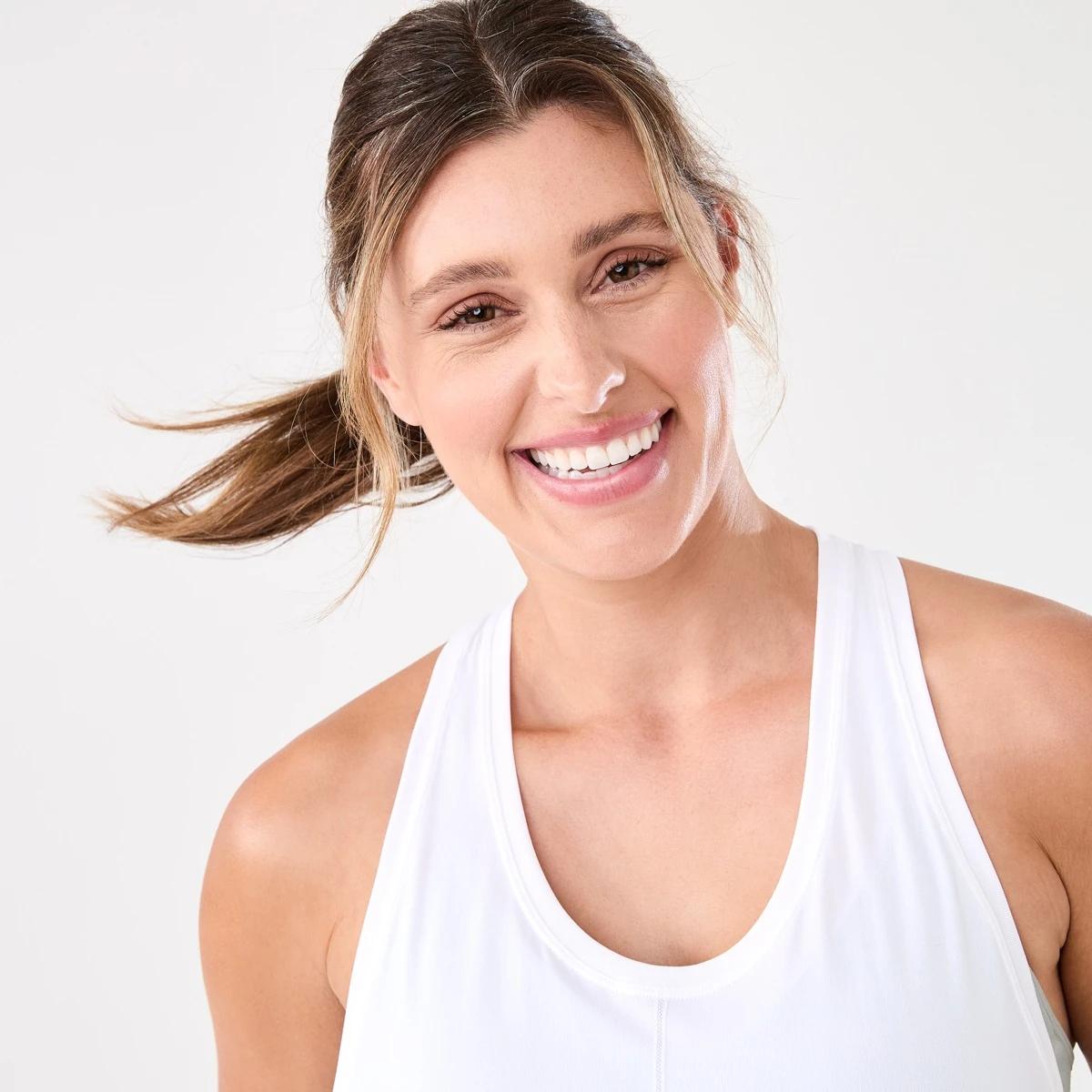 4 Active Womens Seamfree Core Tank WHITE, 4 of 7