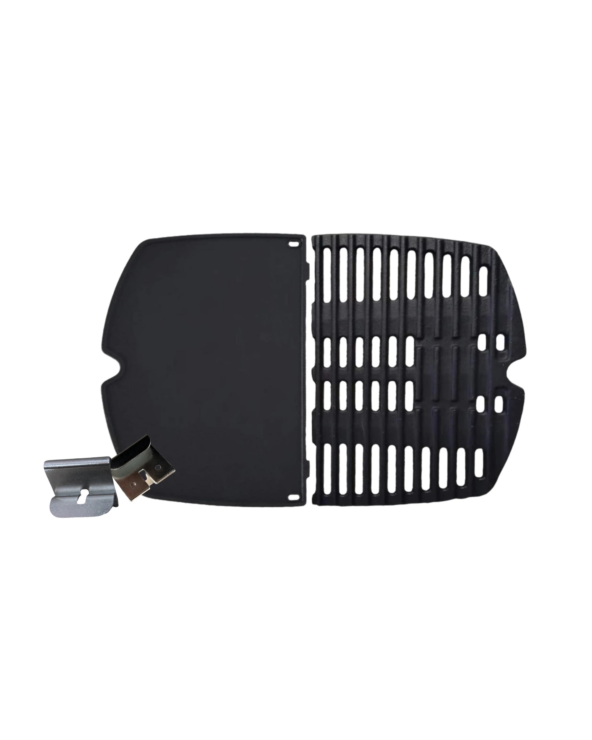 1 Campaquip Weber Baby Q Compatible Half Grill and Half Plate Combo For Classic 1st & 2nd Gen, 1 of 1