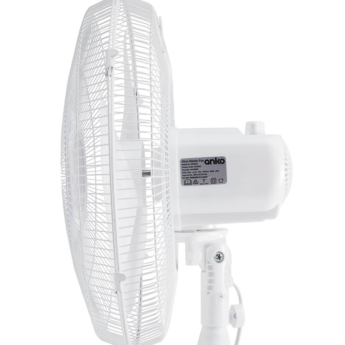 7 40cm Pedestal Fan - White, 7 of 9