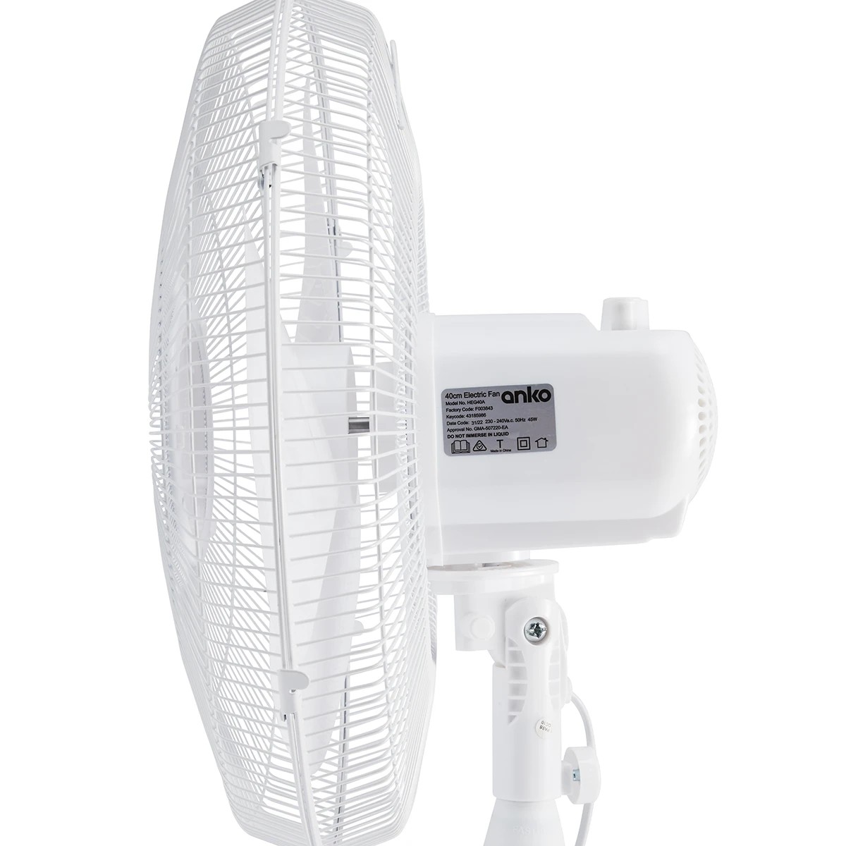 7 40cm Pedestal Fan - White, 7 of 9