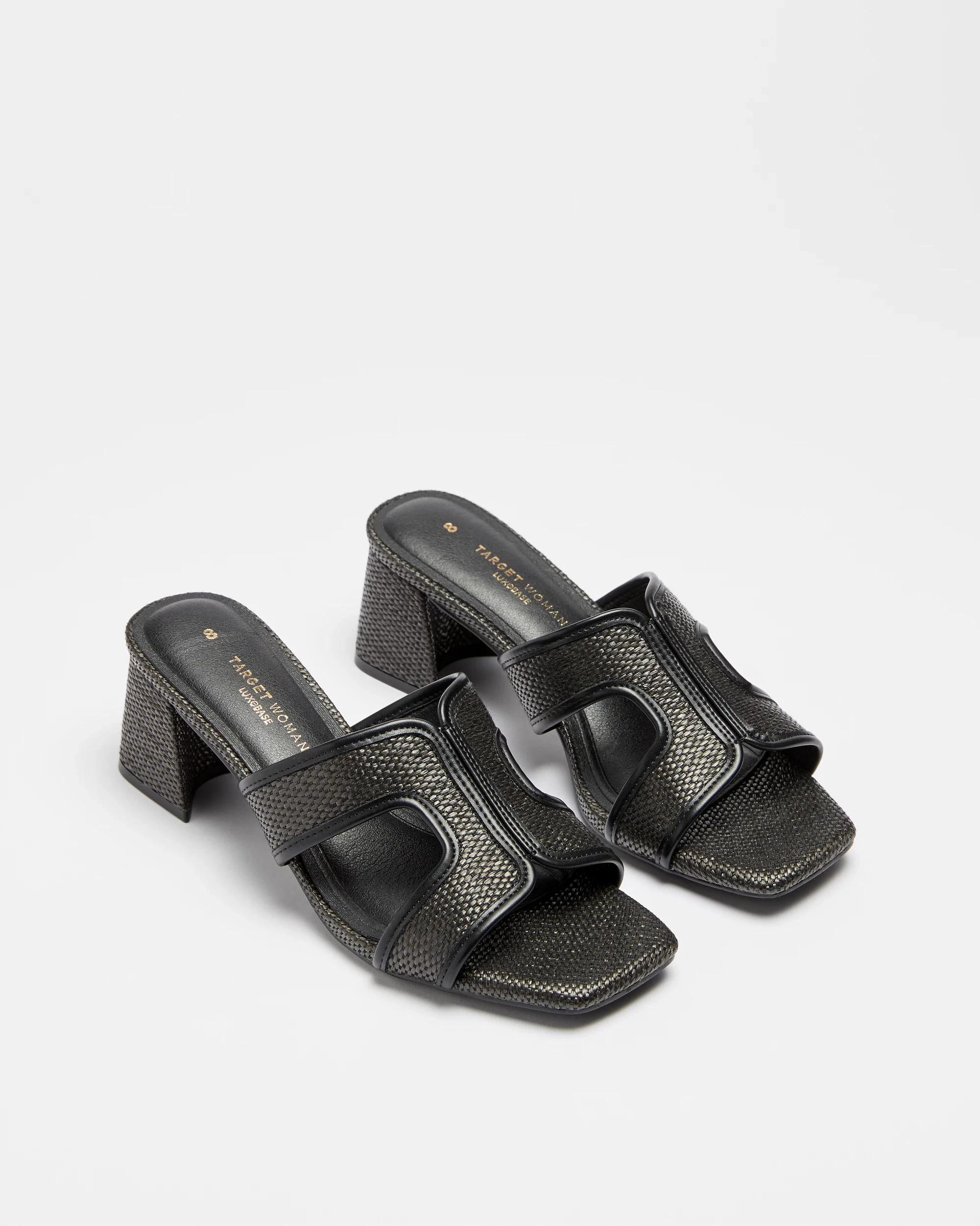 3 Target Womens Mid Block Heel - Hanna BLACK / NATURAL, 3 of 3