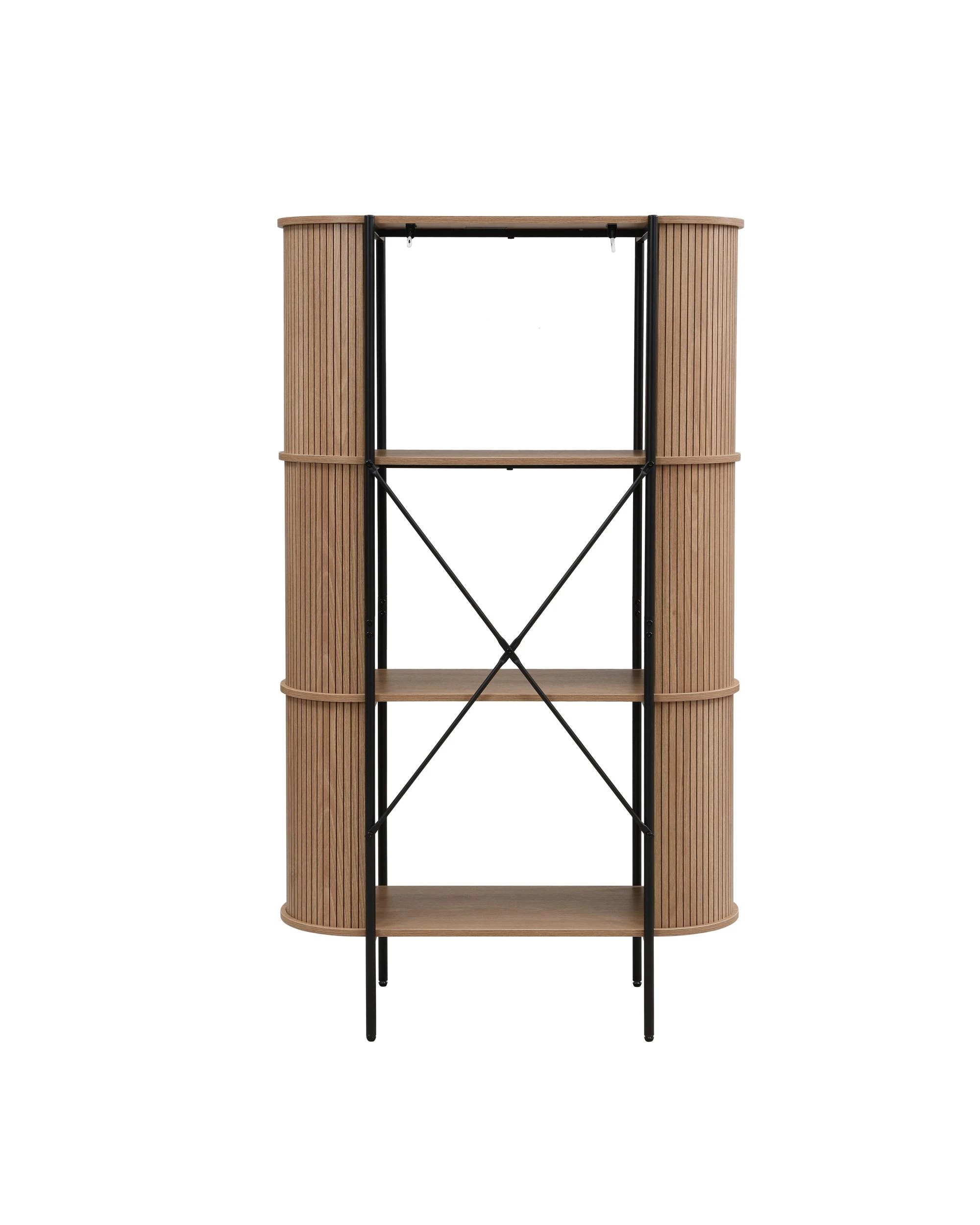 7 Kodu Bookcase Open Shelving 3 Tier Oak - Black, 7 of 10