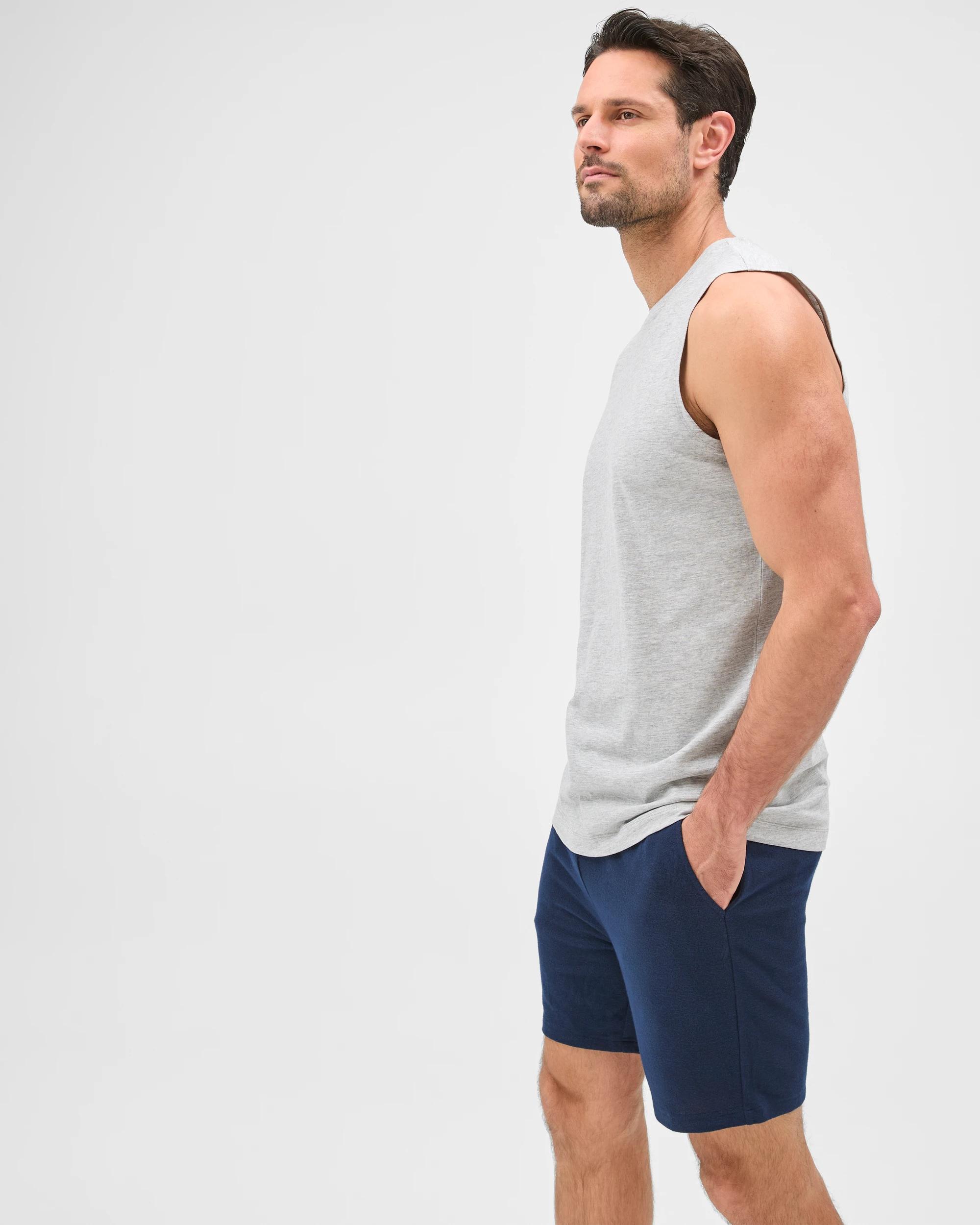 5 Maxx Australian Cotton Blend Boxy Fit Sleep Muscle Top GREY MARLE, 5 of 7