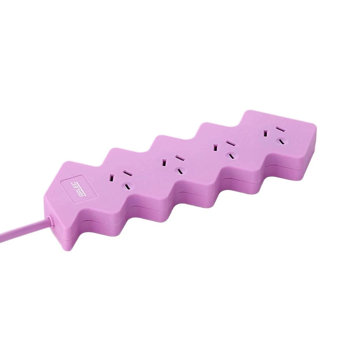 3 Arlec 4 Outlet Hexagon Overload Protected Powerboard - Pink, 3 of 4