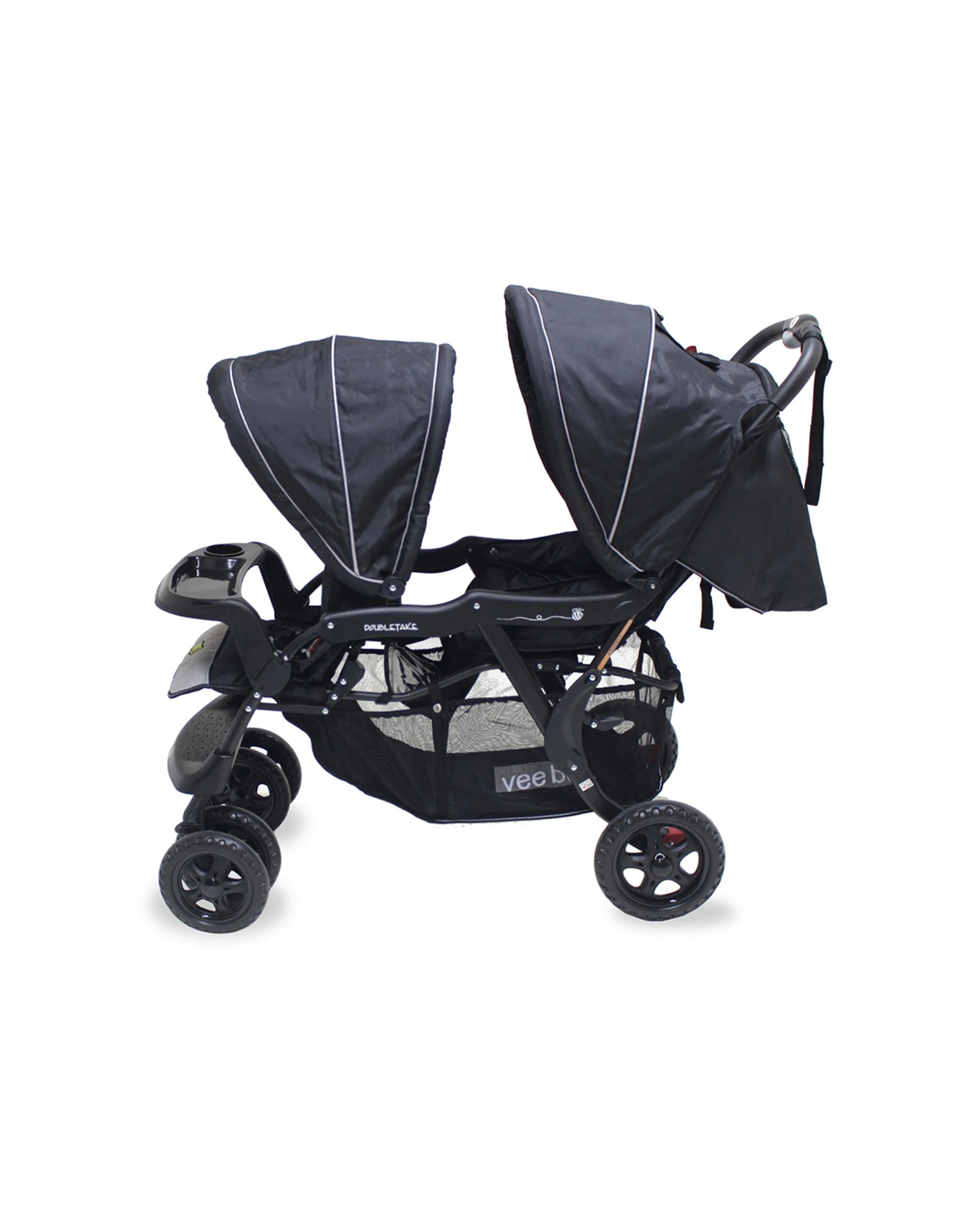 3 Vee Bee Doubletake Tandem Stroller Salt & Pepper - Multi, 3 of 9