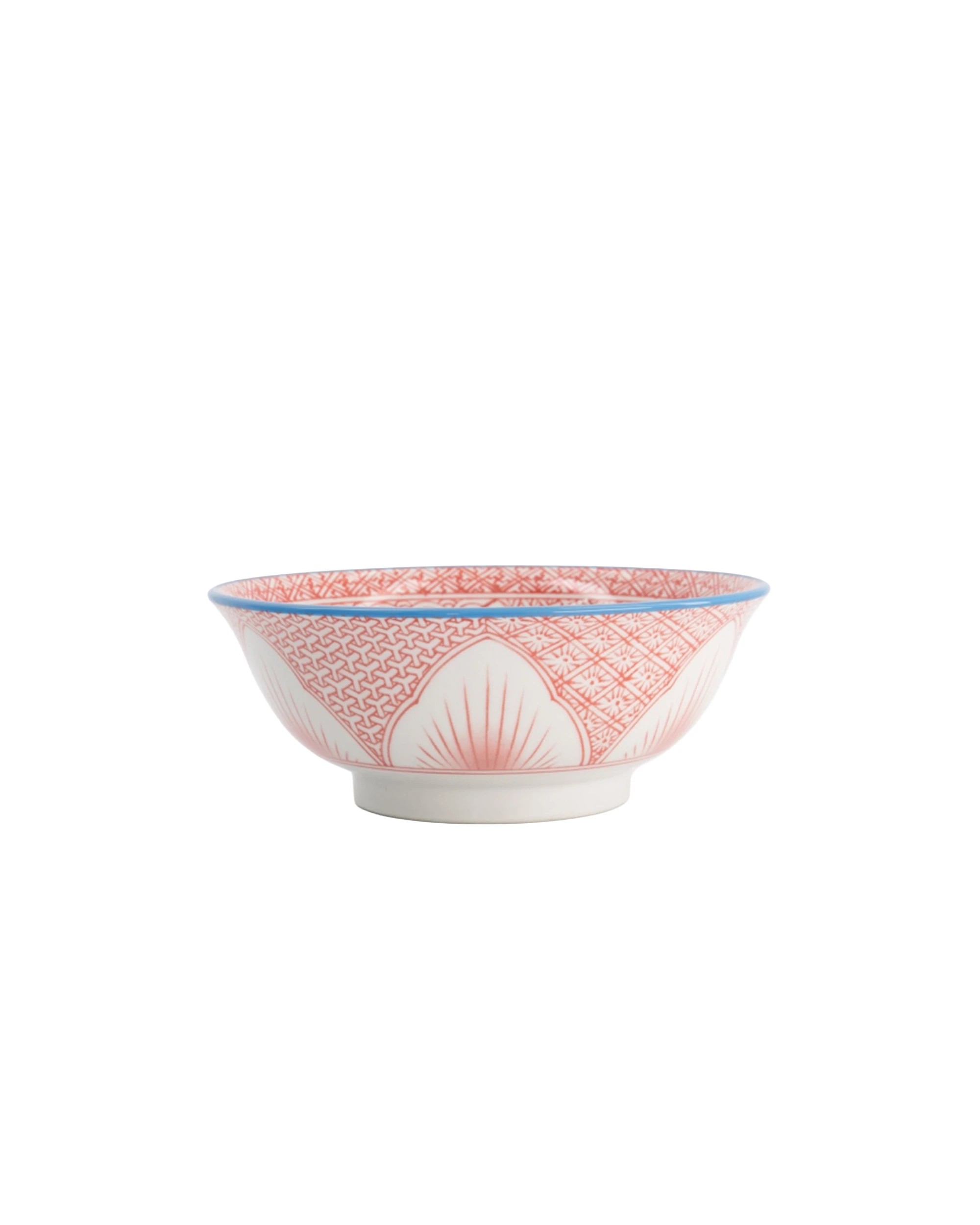 1 Tokyo Design Studio Lily Flower Ramen Bowl 20.5x8cm Porcelain - Red, 1 of 1