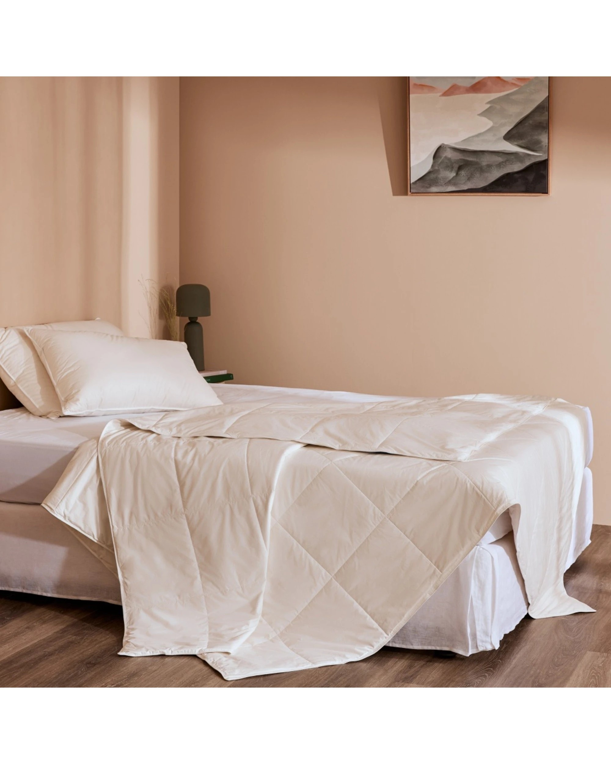 2 Bedding Co. Organic Mulberry Silk Quilt Winter Bundle - Double Bed - White, 2 of 5