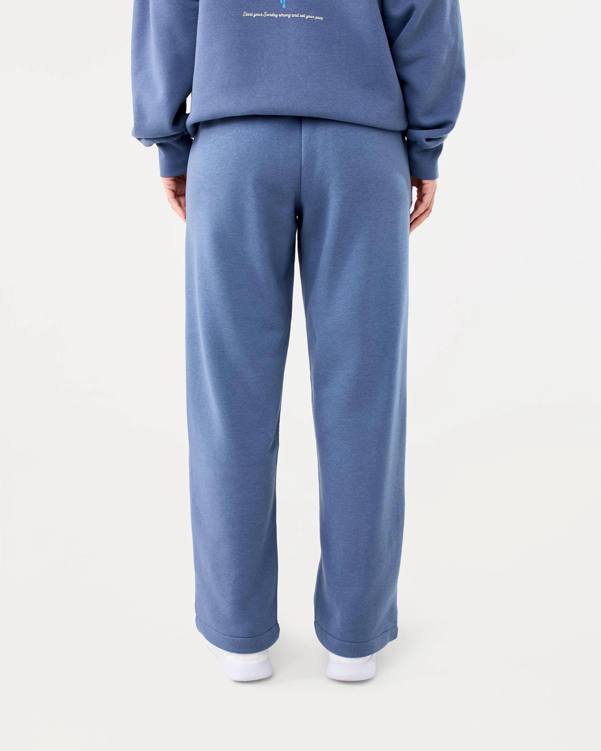 3 Active Womens Wide Leg Fleece Trackpants Nightfall, 3 of 6