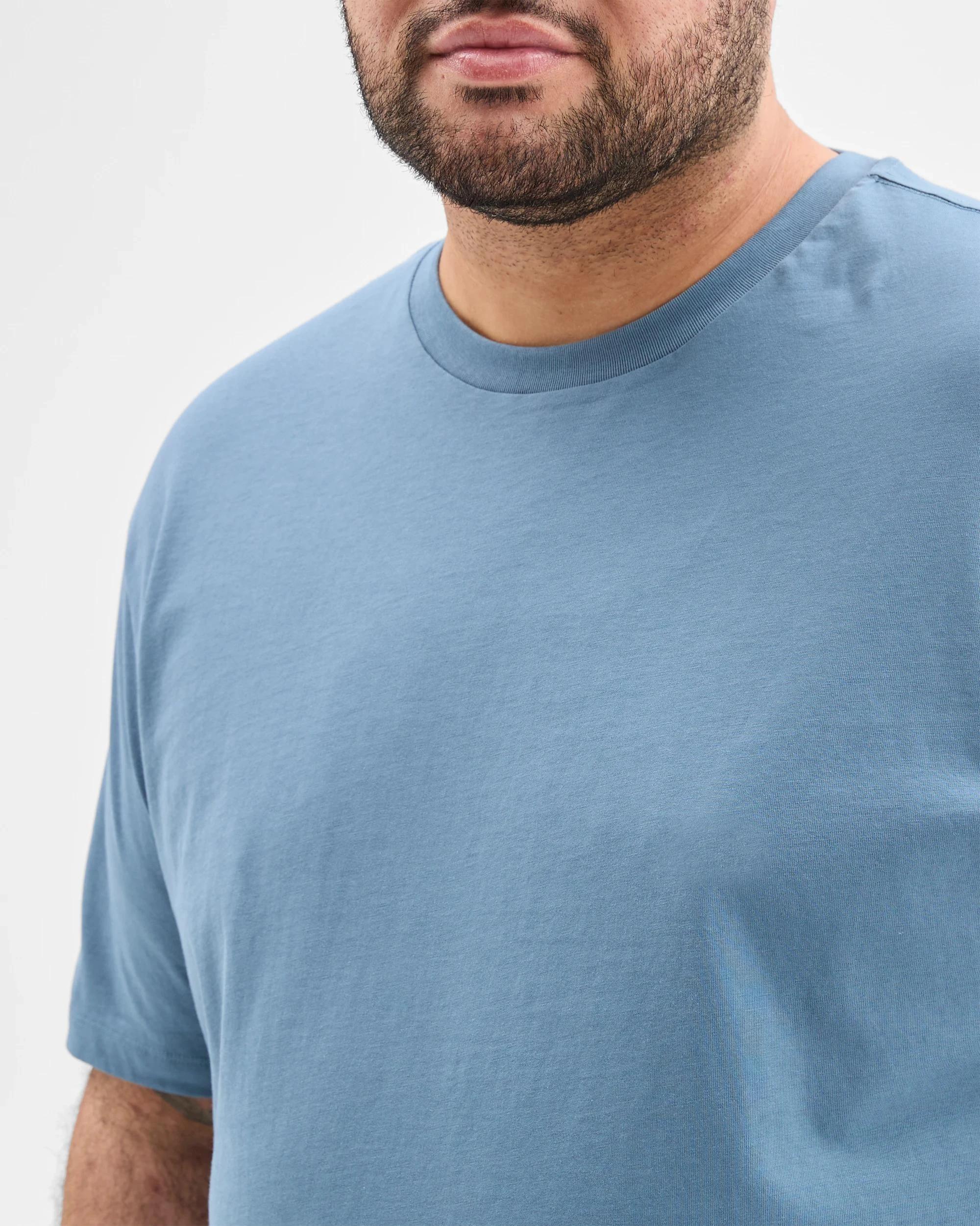 4 Target Man Plus Plus Size Australian Cotton Crew T-Shirt BLUE, 4 of 5