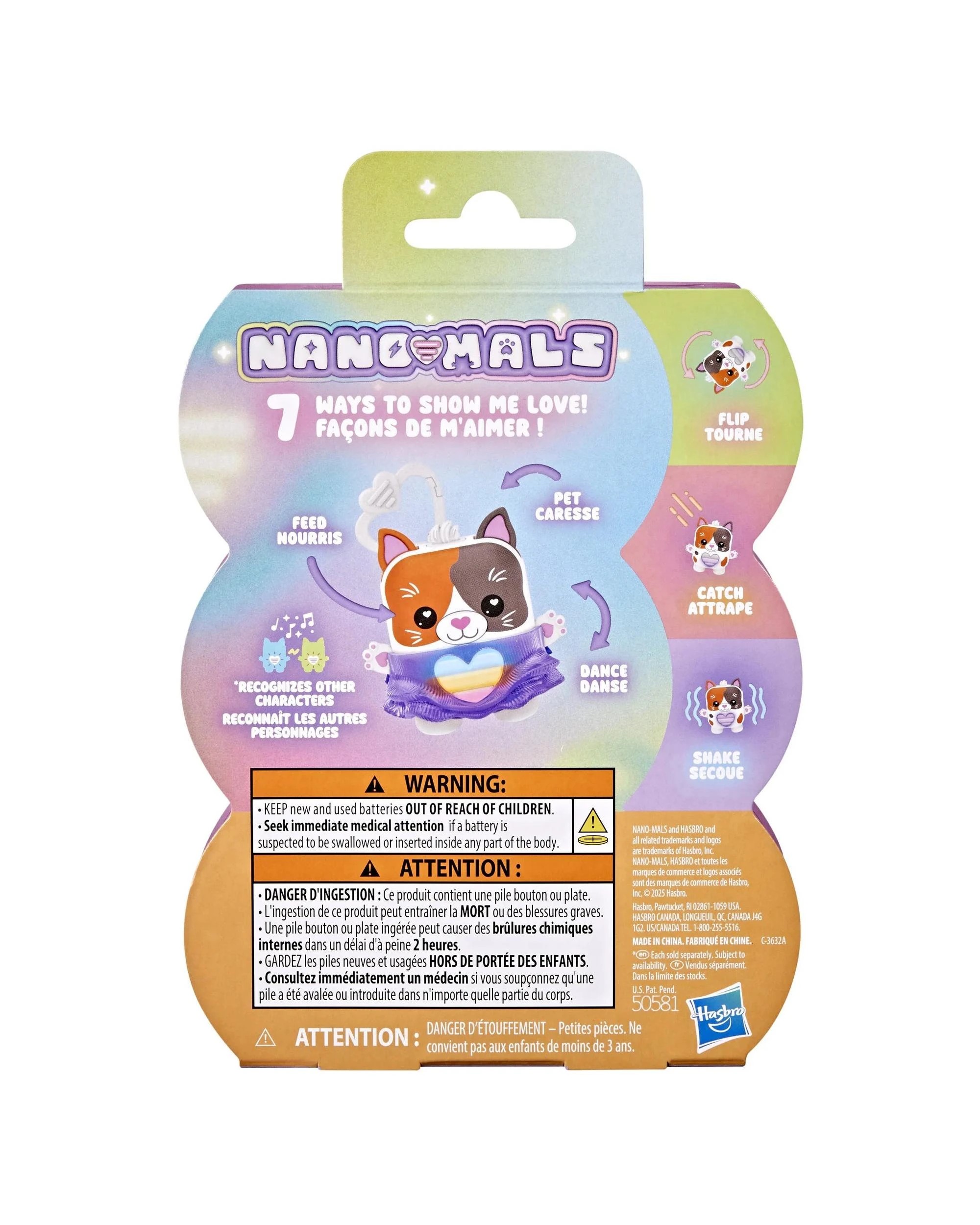 4 Hasbro Nano-Mals Purrnelope the Calico Kitty Electronic Fidget Pet, 4 of 6