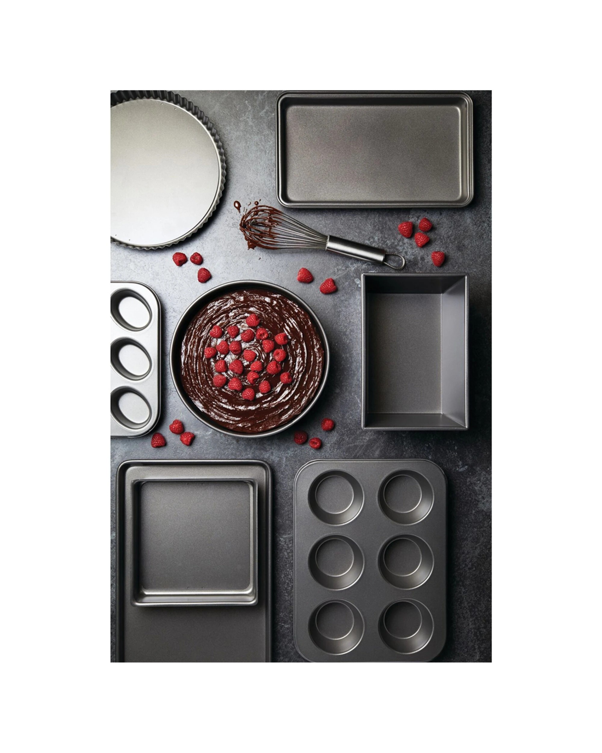 6 Mastercraft 2x 24x16cm Heavy Base Non-Stick Box Sided Loaf Bread Pan - Black, 6 of 6