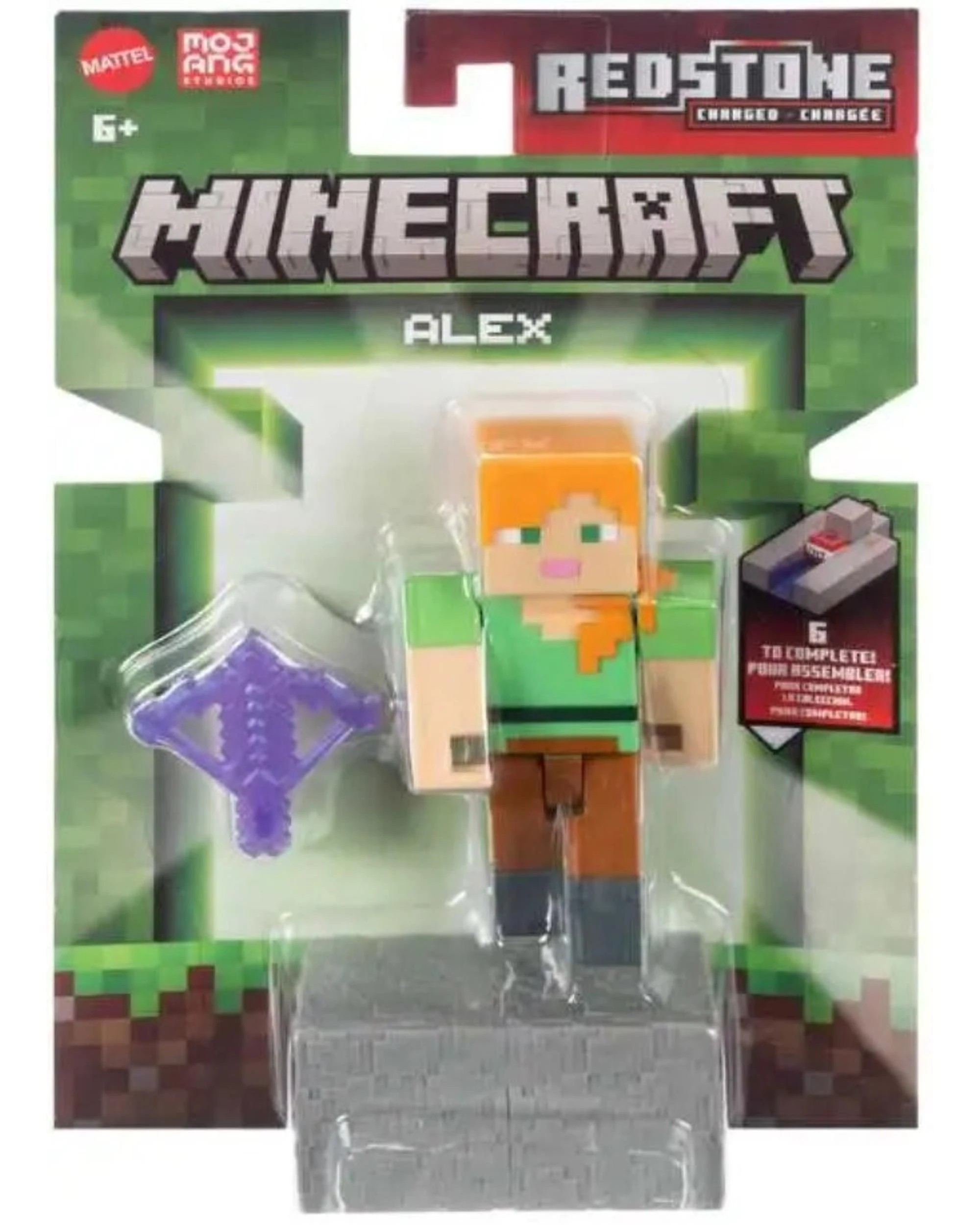 1 MInecraft Core Redstone Charged Alex Figure, 1 of 3
