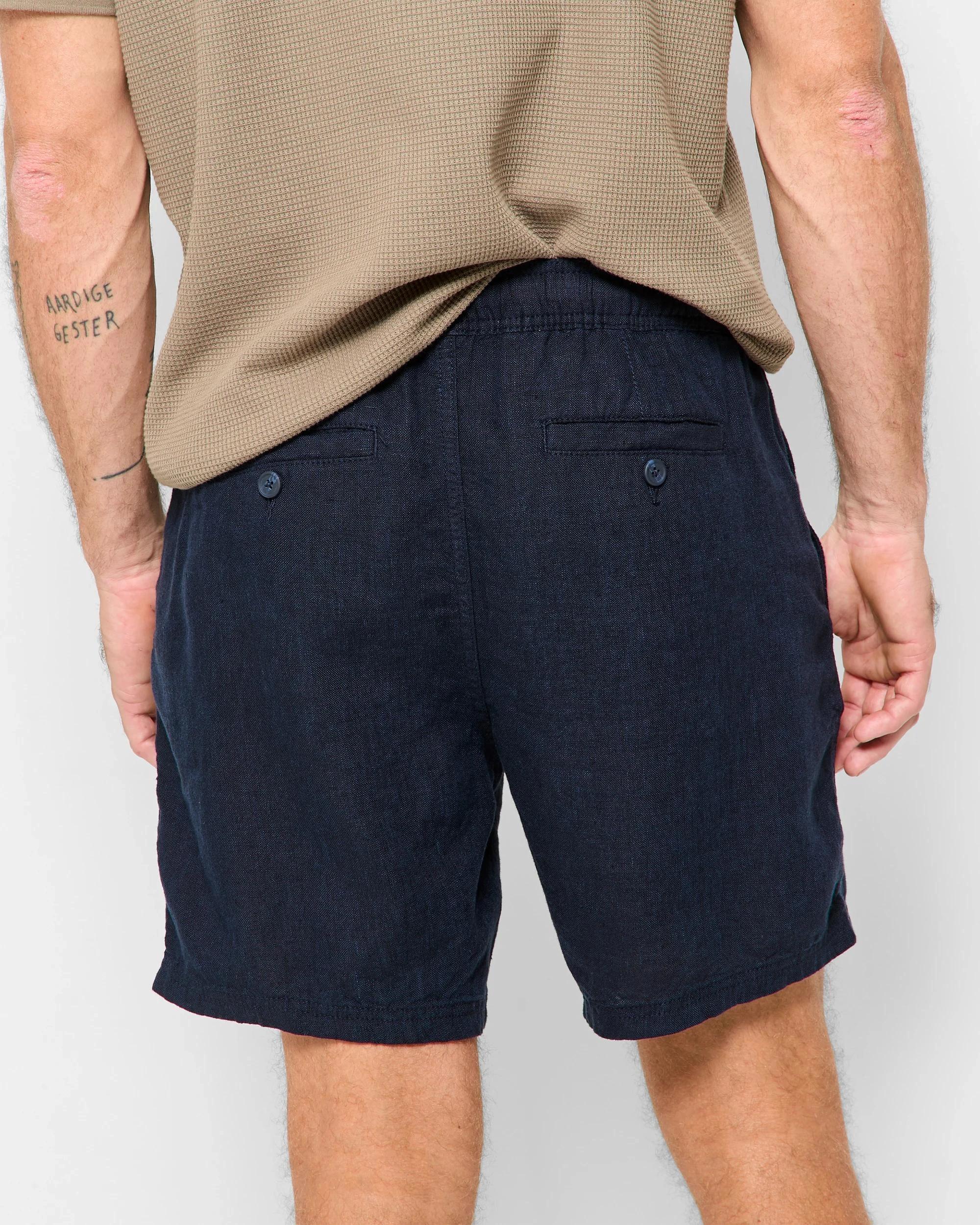 4 Target European Linen Shorts BLUE, 4 of 6