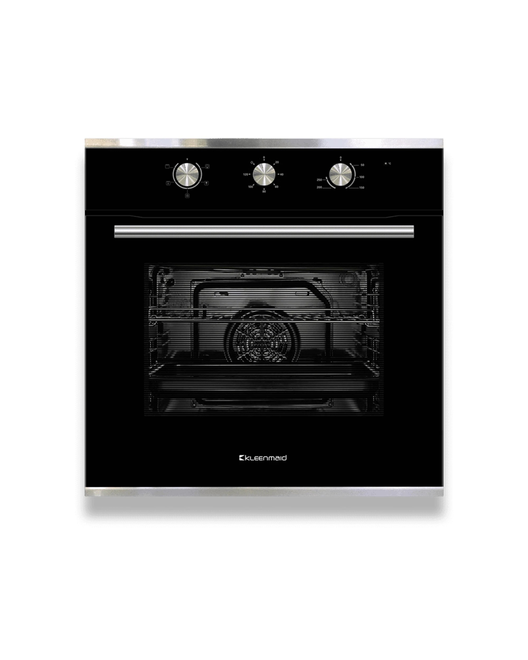 1 Kleenmaid Built-In Multifunction Electric Convection Oven 75L 60cm Glass Black, 1 of 3