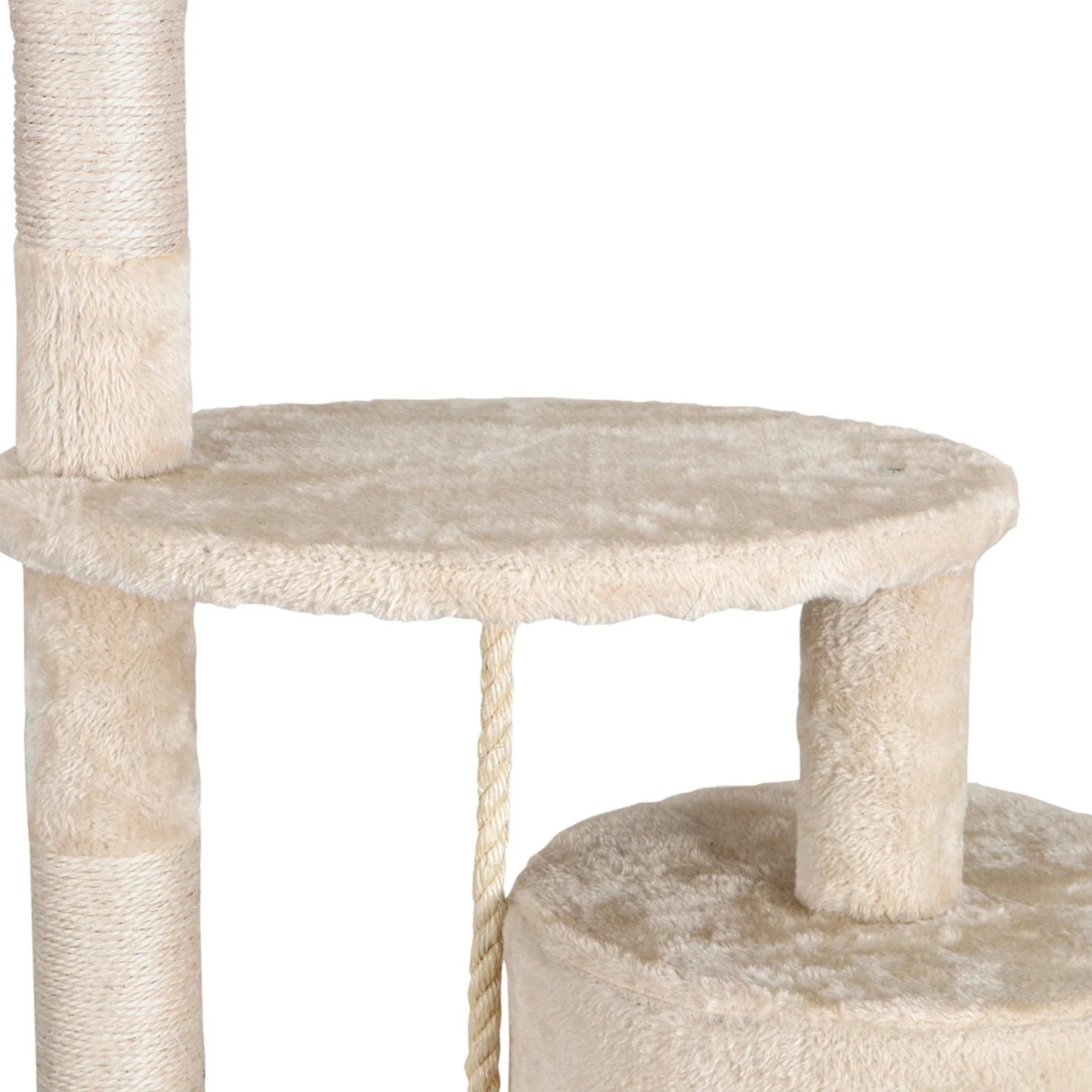 4 Beastie Cat Tree Scratching Post Scratcher Tower Condo House Furniture 112CM - Beige, 4 of 6