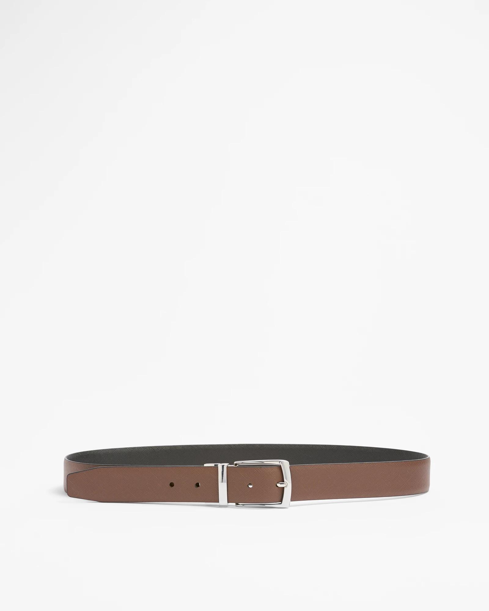 1 Target Reversible Leather Belt BLACK BROWN, 1 of 3