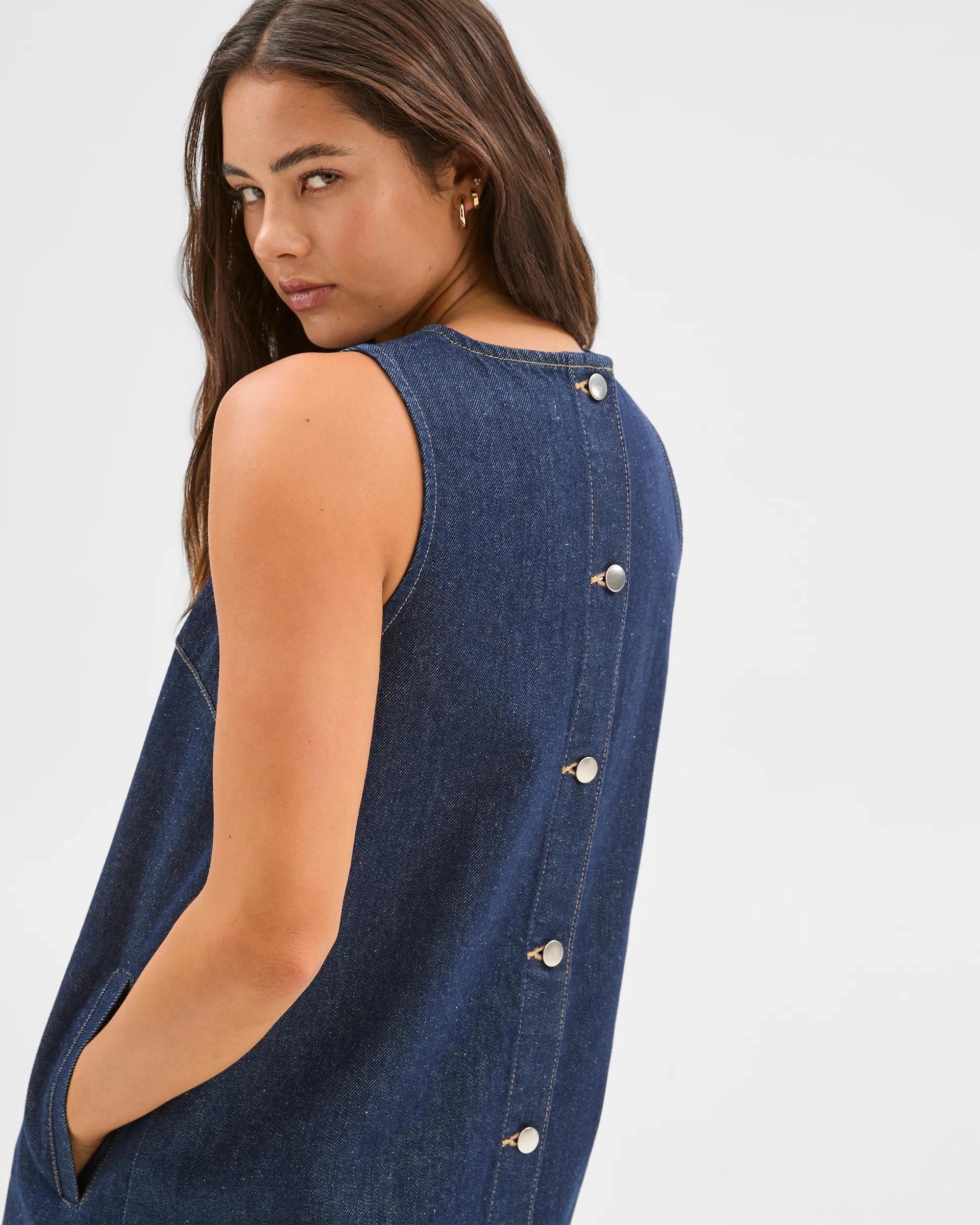 2 Denim Shift Dress - Lily Loves INDIGO, 2 of 7