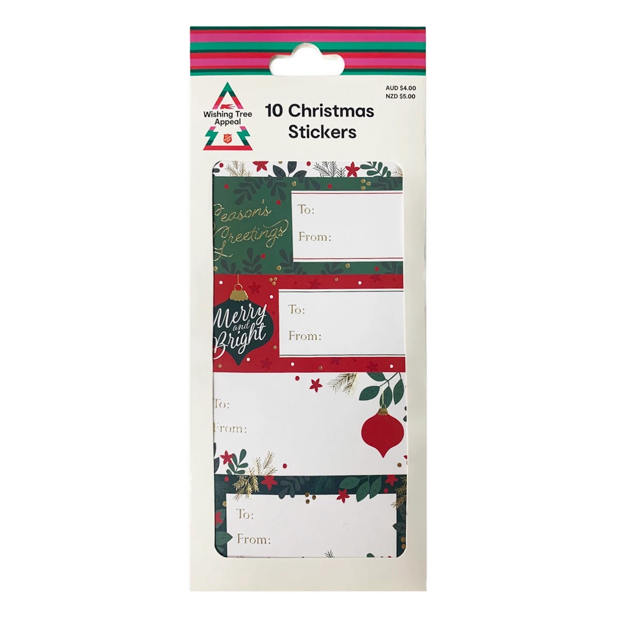 5 Wishing Tree 10 Pack Christmas Stickers - Assorted, 5 of 8