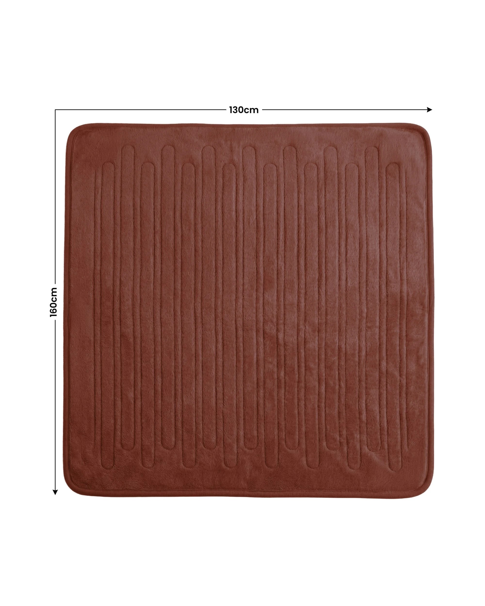 8 Laura Hill Electric Heated Blanket Throw Soft Coral Fleece 9 Heat Settings Machine Washable - Brown, 8 of 8