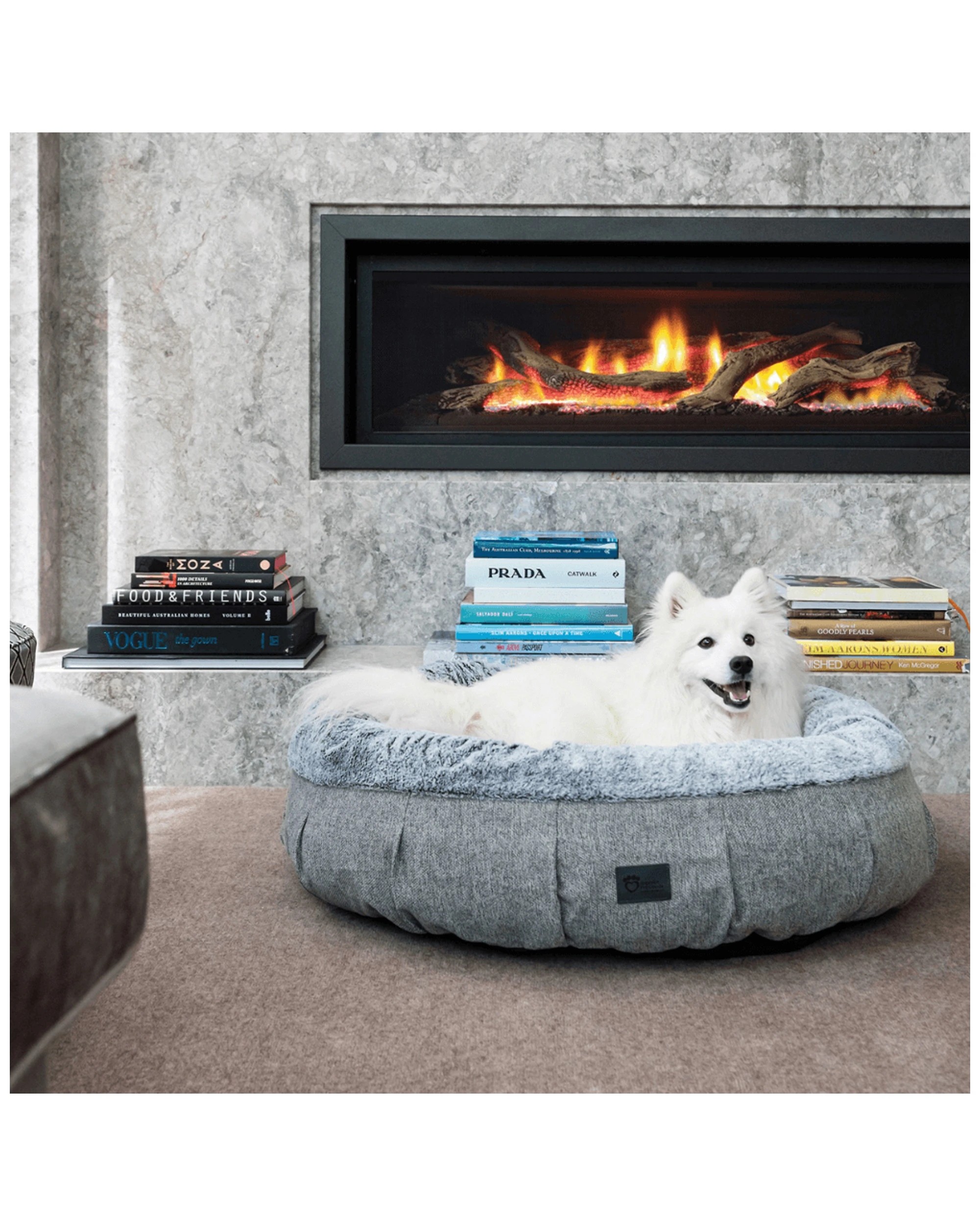 4 Superior Pet Goods Harley Dog Bed Faux Fur Vegan Machine Washable Small - Grey, 4 of 5