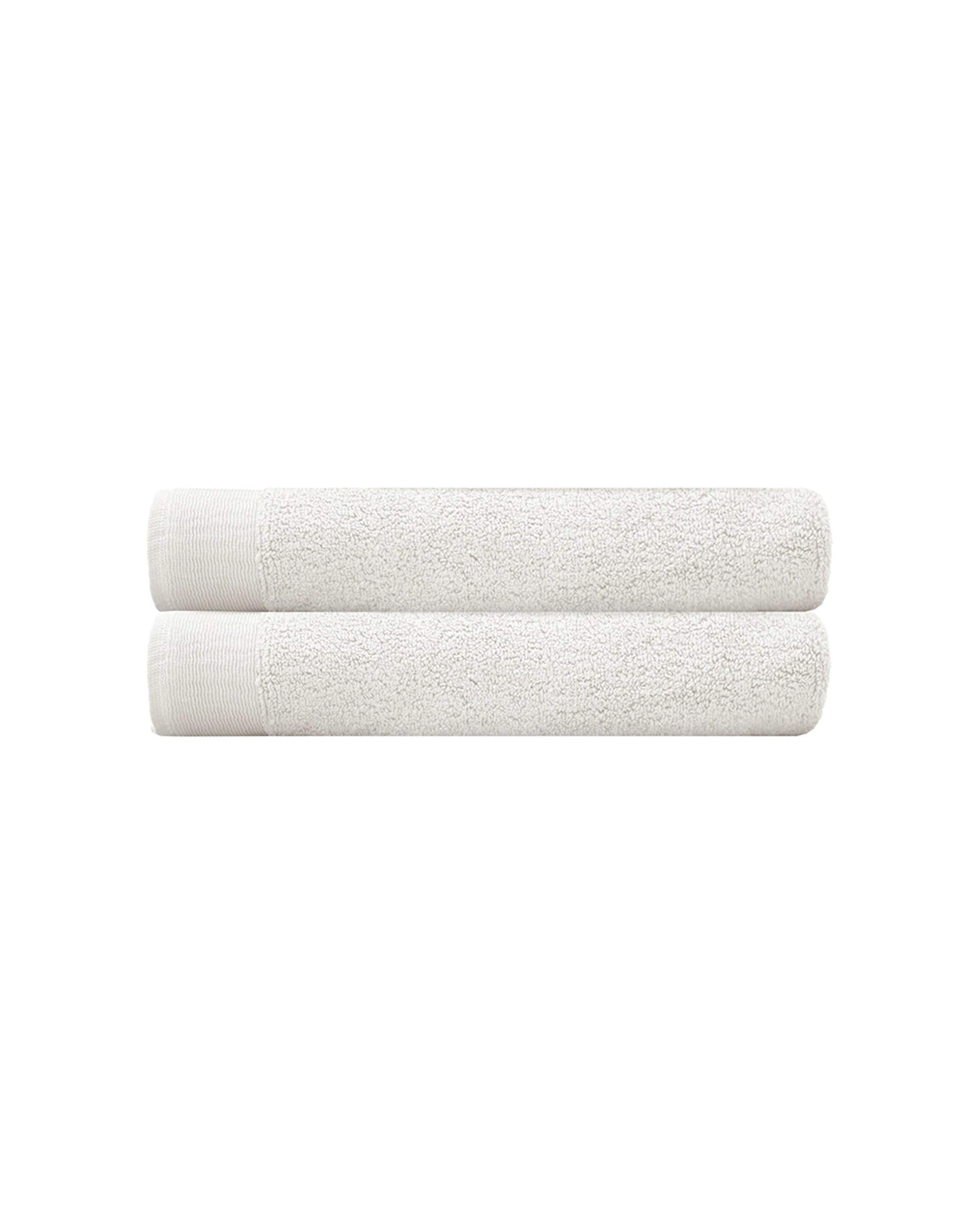 1 BAMBURY Elvire Bath Towel 2 Pack Cotton Super Soft 600gsm - White, 1 of 1