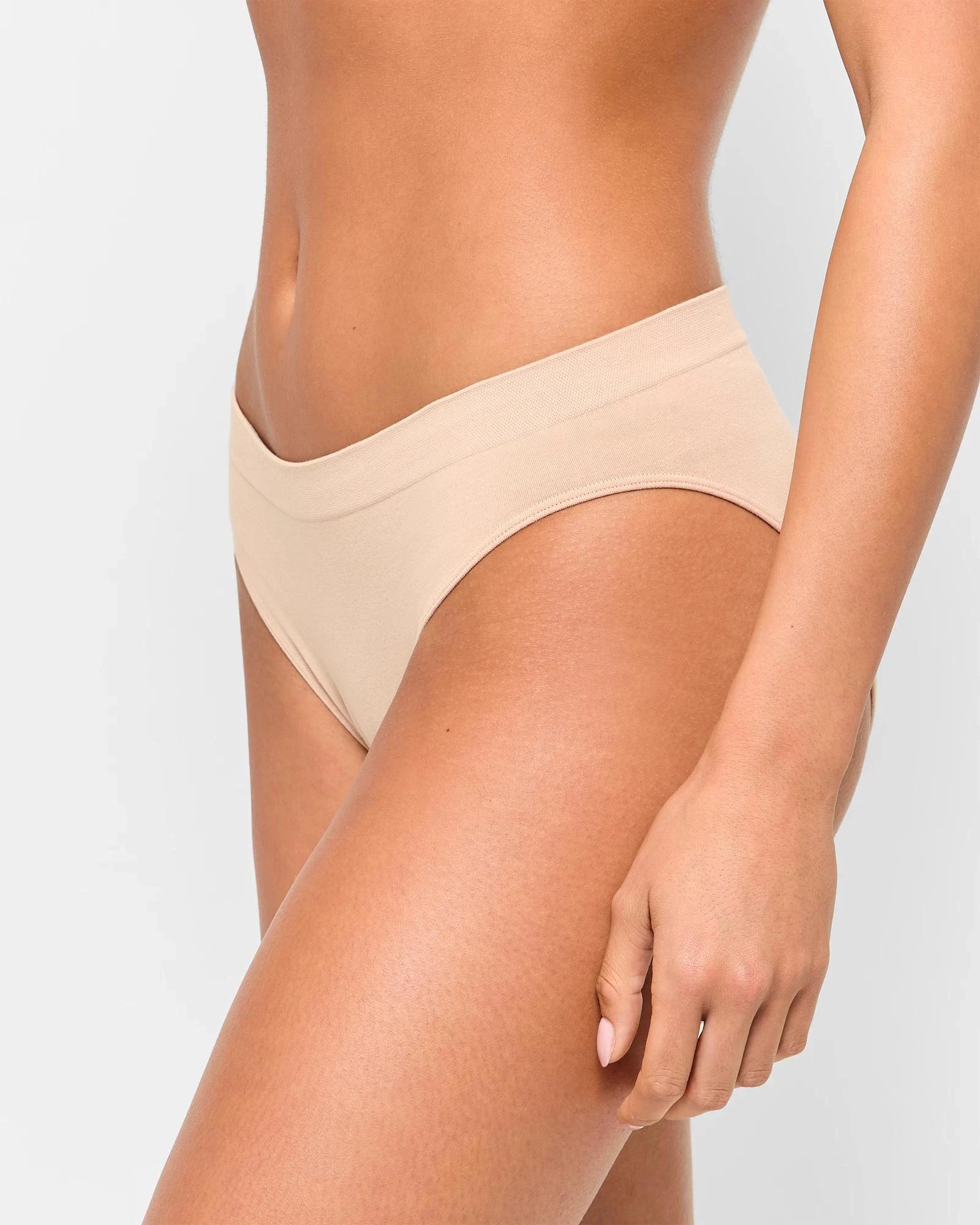 3 Target Woman Australian Cotton Blend 2 Pack Seamfree Bikini Briefs LATTE, 3 of 4