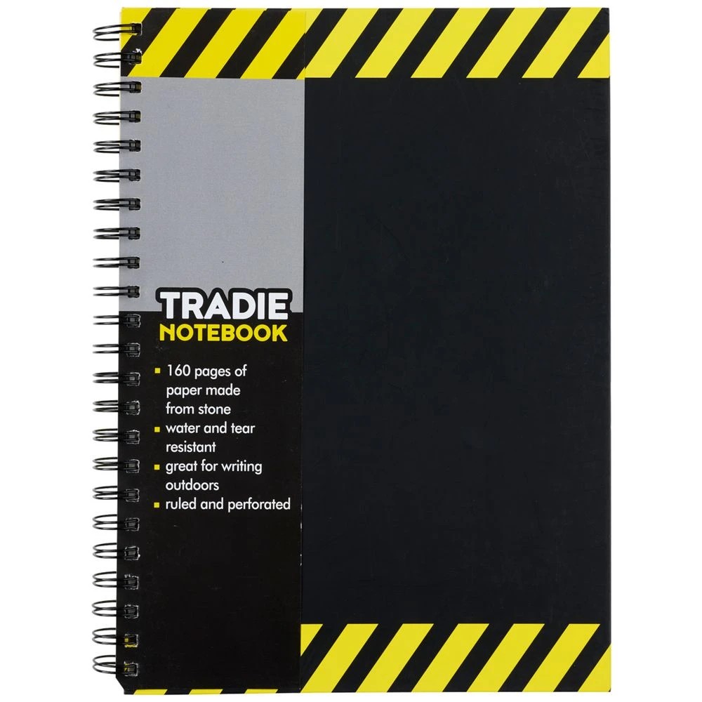1 J.Burrows Tradie Waterproof Notebook A4 160 Page, 1 of 3