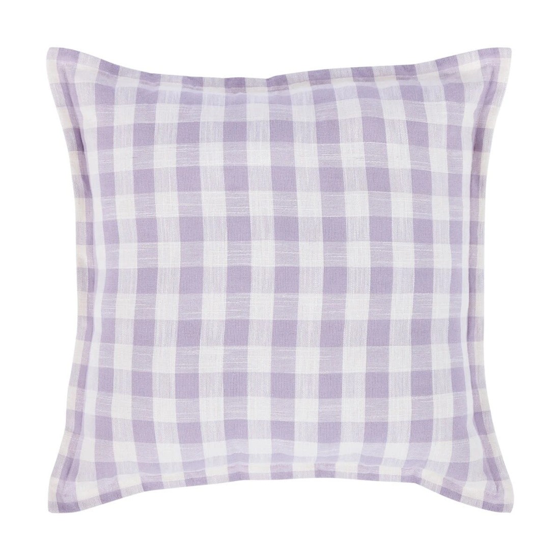 1 50cm Gingham Cushion - Lilac, 1 of 4