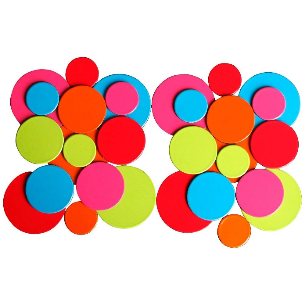 1 Three By Three Colour Dot Magnets Brights 30 Pack, 1 of 1
