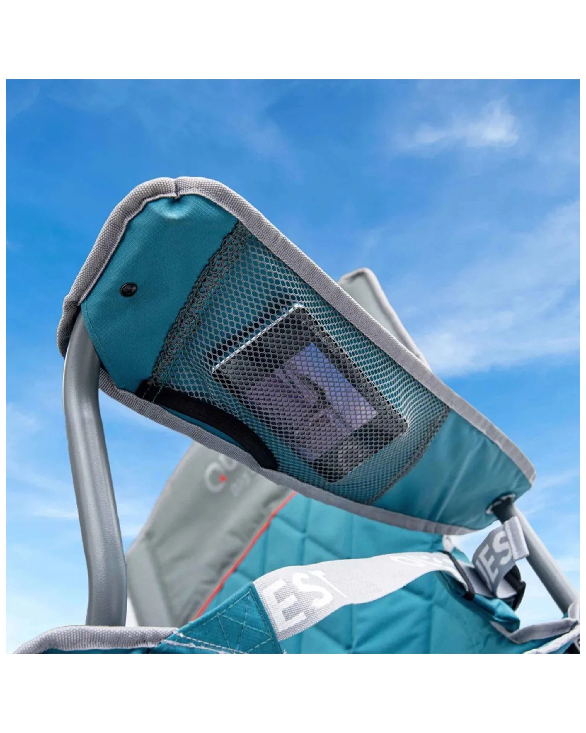 7 Quest Lite Easy Camp Chair Aluminium Adjustable Armrests 150kg 2.8kg Weight - Blue, 7 of 9