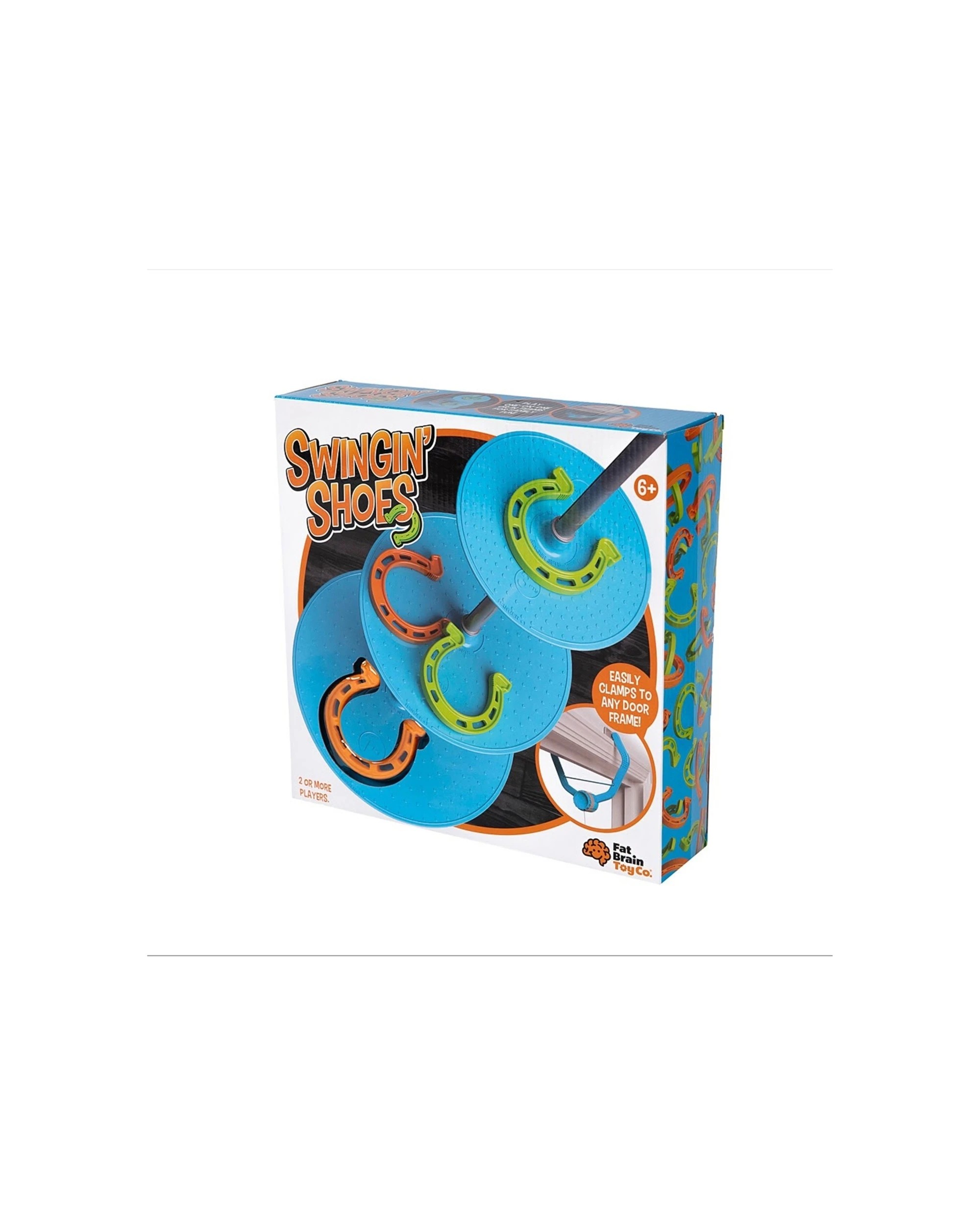 5 Fat Brain Toy Co. Swingin Shoes Toss Horseshoes Suspended Pole Kids Play Game - Multi, 5 of 6