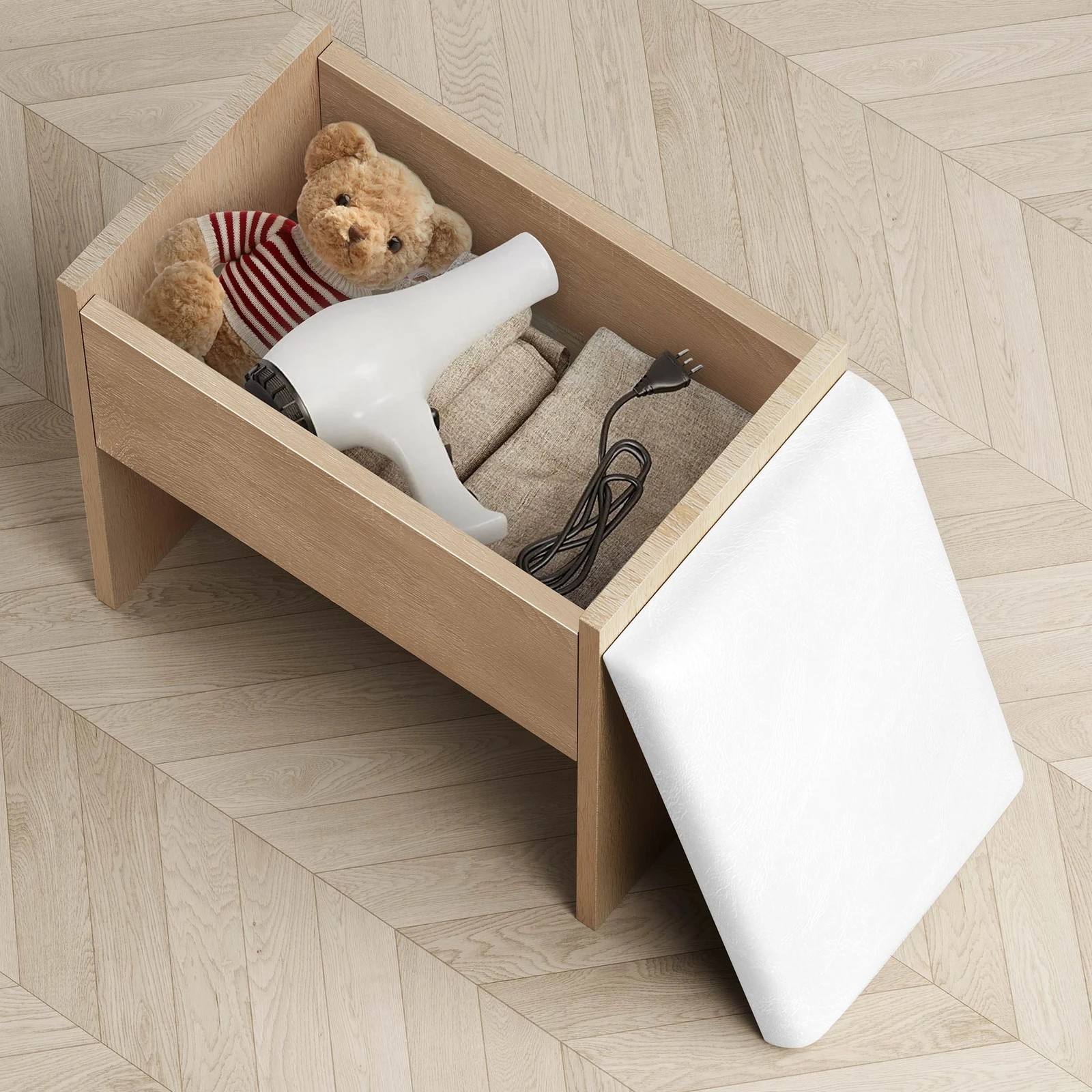 9 Alfordson Dressing Table Stool Makeup Mirror Vanity Desk - Natural, 9 of 10