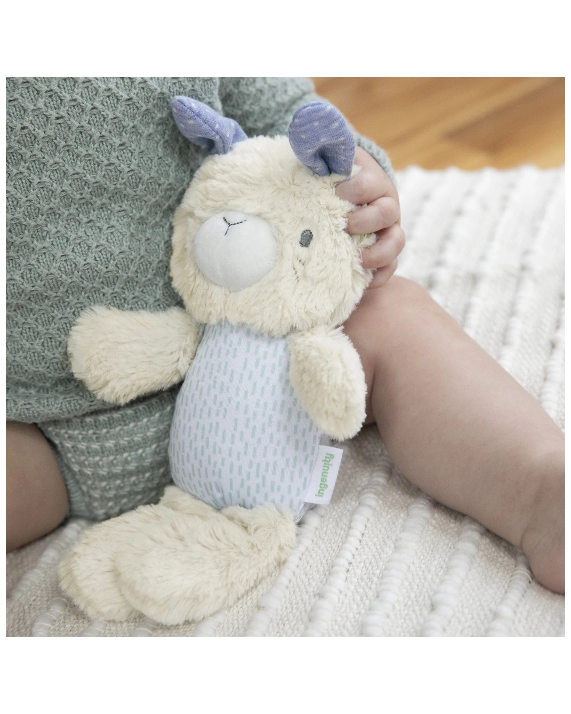 2 Ingenuity Sylvi Squeak Toy Baby Plush Sensory Bunny 0 Months And Up Easy To Hold - Multi, 2 of 7
