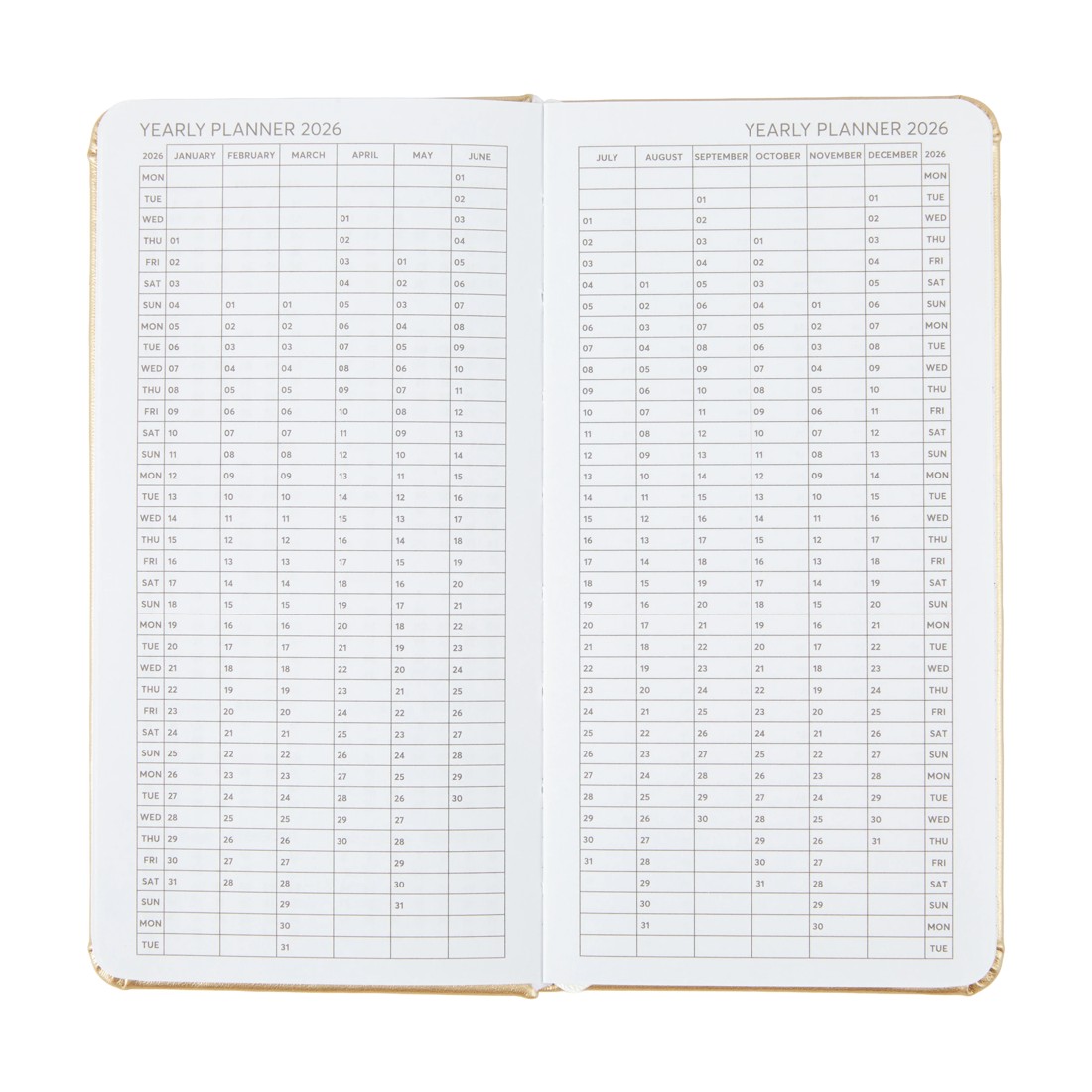 4 2026 Slim Weekly Diary - Brown, 4 of 8