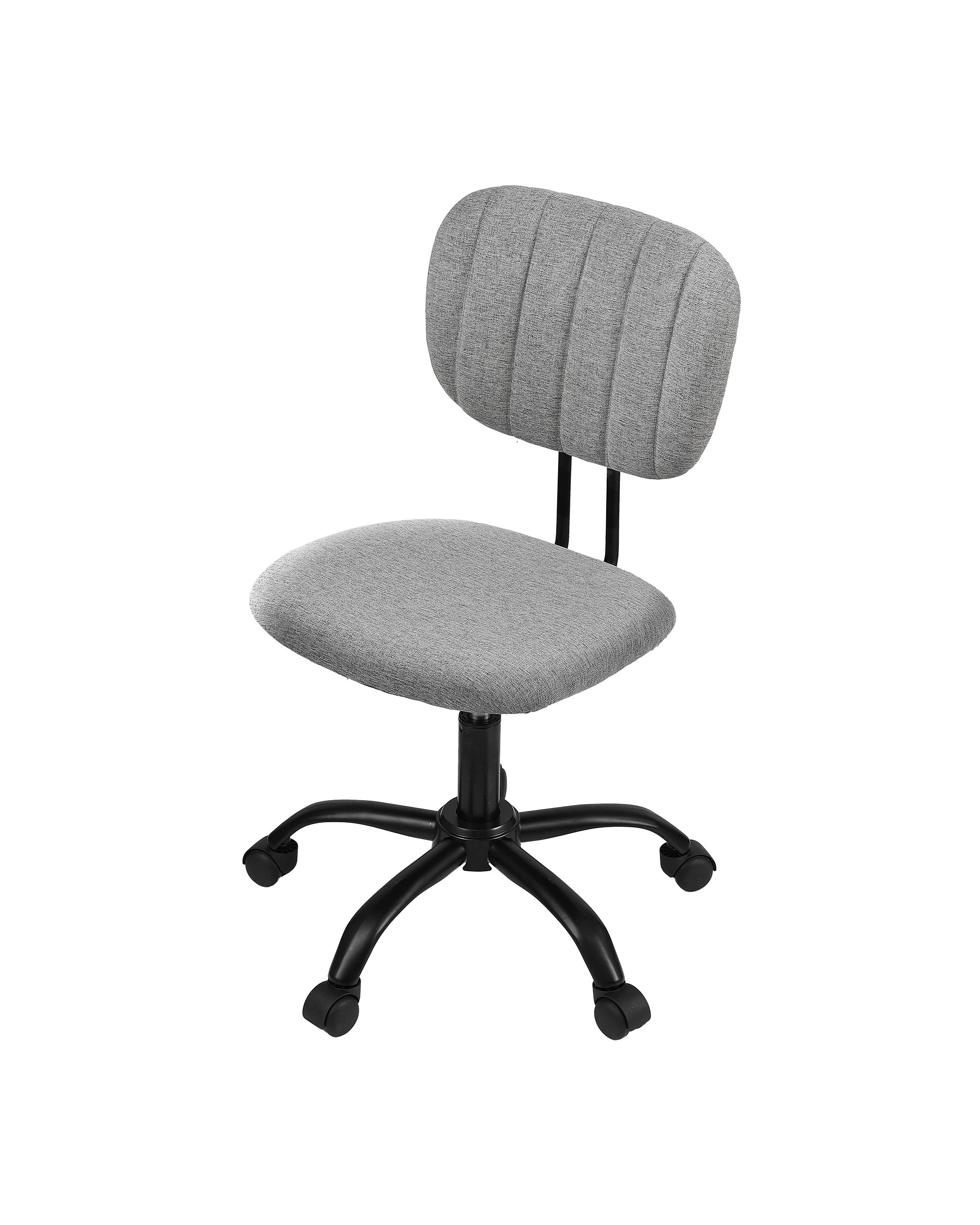 3 Artiss Armless Office Chair with Wheels, Ergonomic 360° Swivel Home Office Desk Chair - Grey, 3 of 7