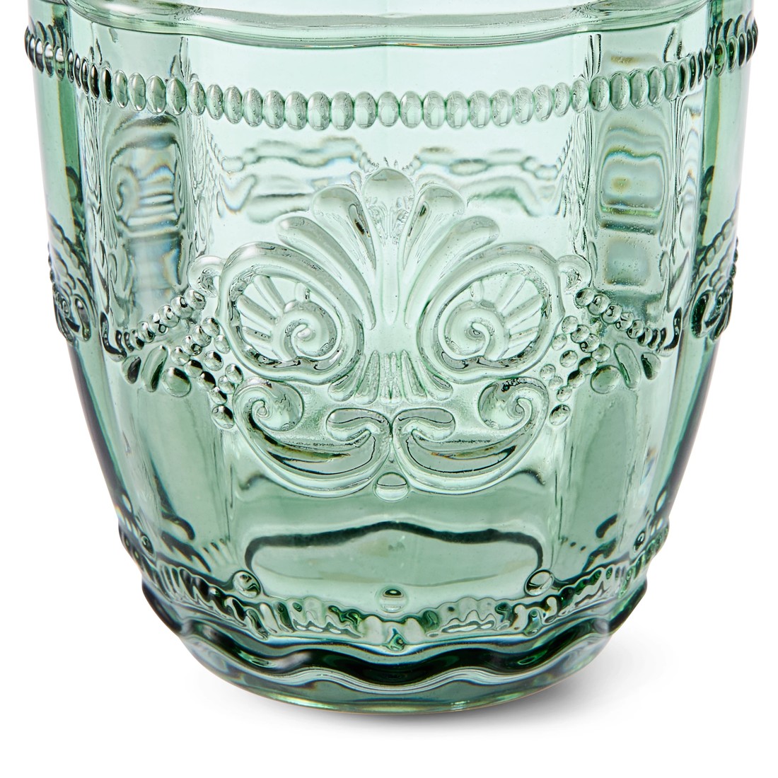 5 6 Green Ornate Tumbler Glasses, 5 of 5
