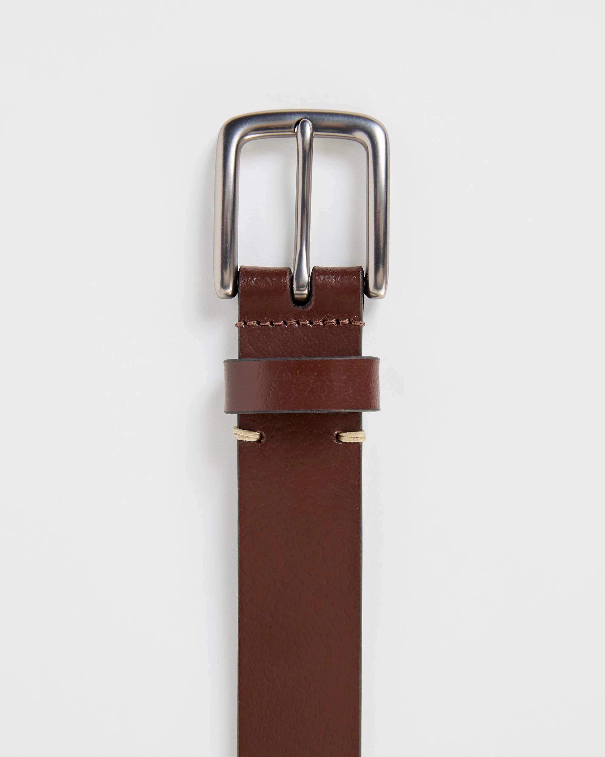 3 Target Man Genuine Leather Everyday Belt CHOCOLATE, 3 of 3