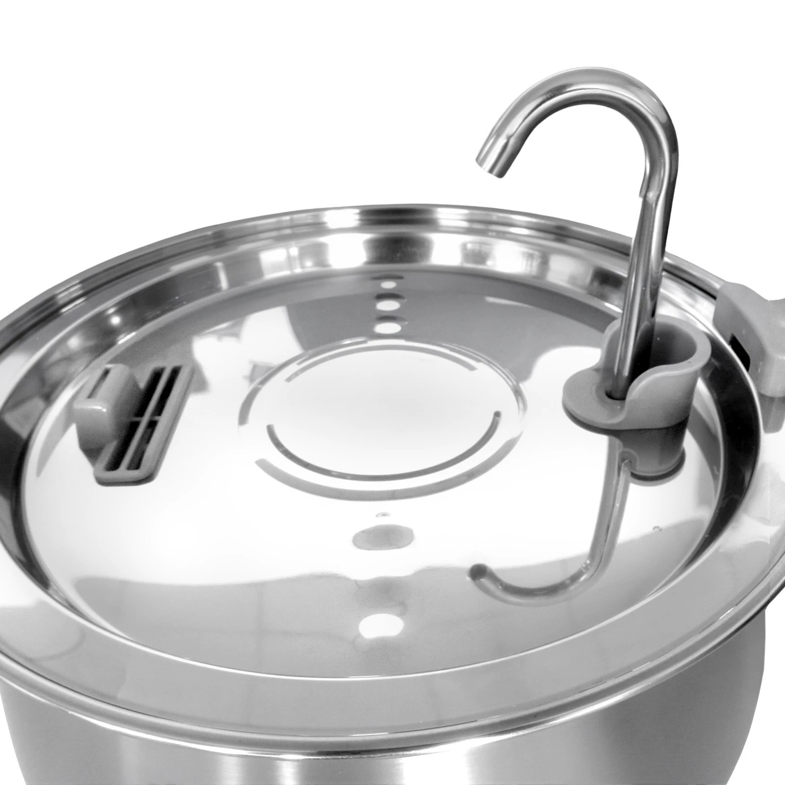 6 Pet Scene Automatic Cat Water Fountain Stainless Steel Electric LED, 6 of 7