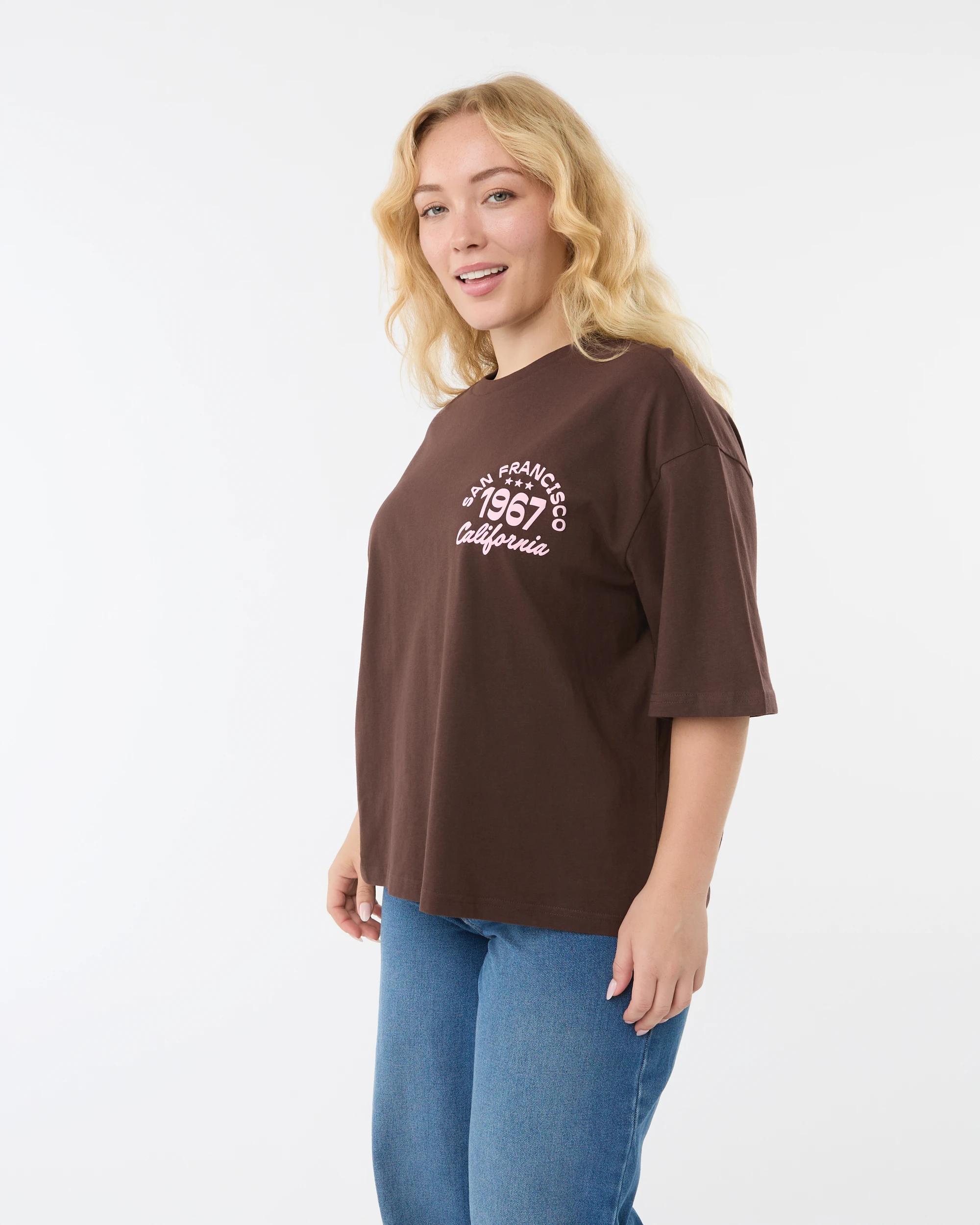 2 Short Sleeve Oversized Chopped Print T-shirt 1967, 2 of 7