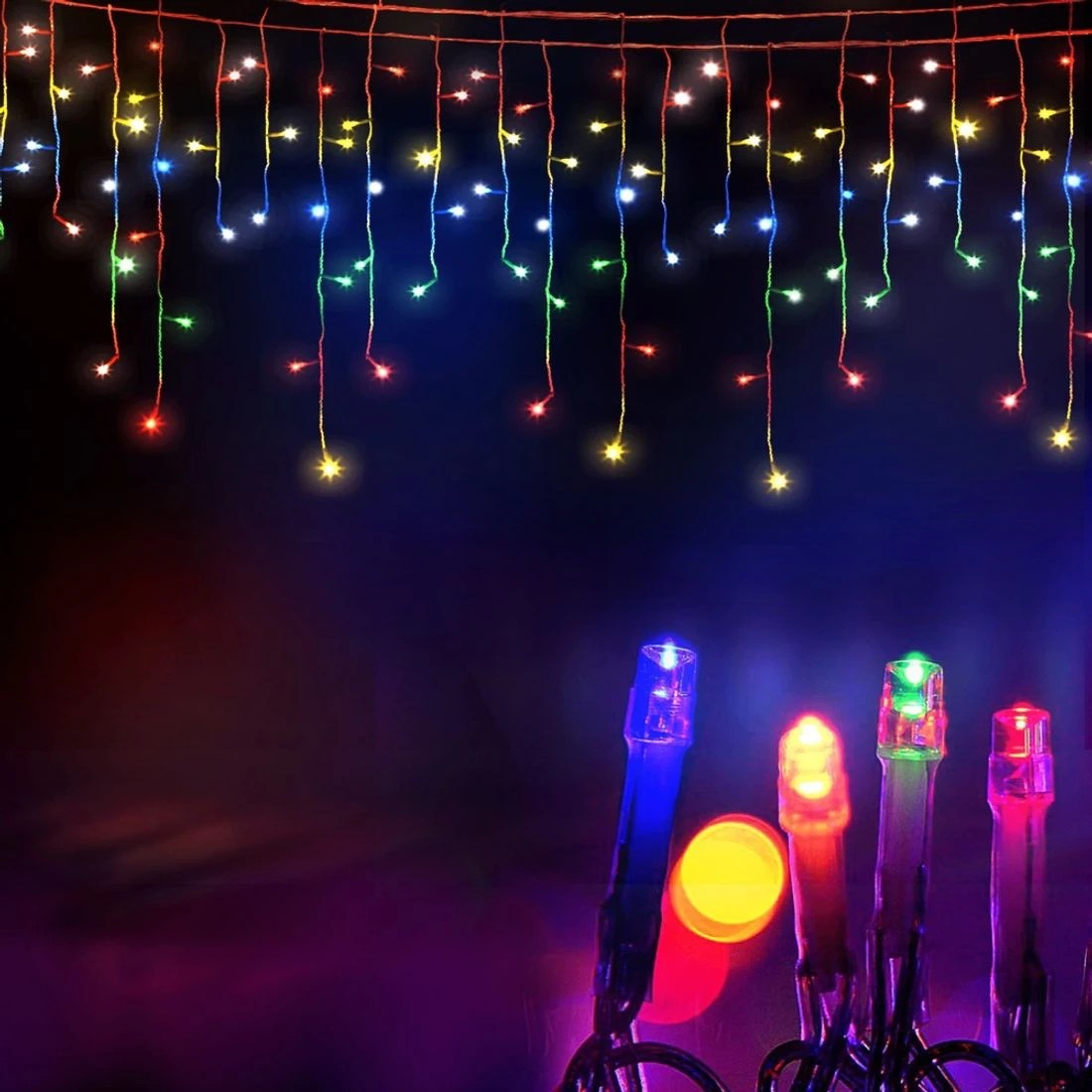 3 Jingle Jollys 32m Christmas Lights Icicle String Light 960 Led Durable Space Saving Modern Decor Easy Assembly - Multi, 3 of 7