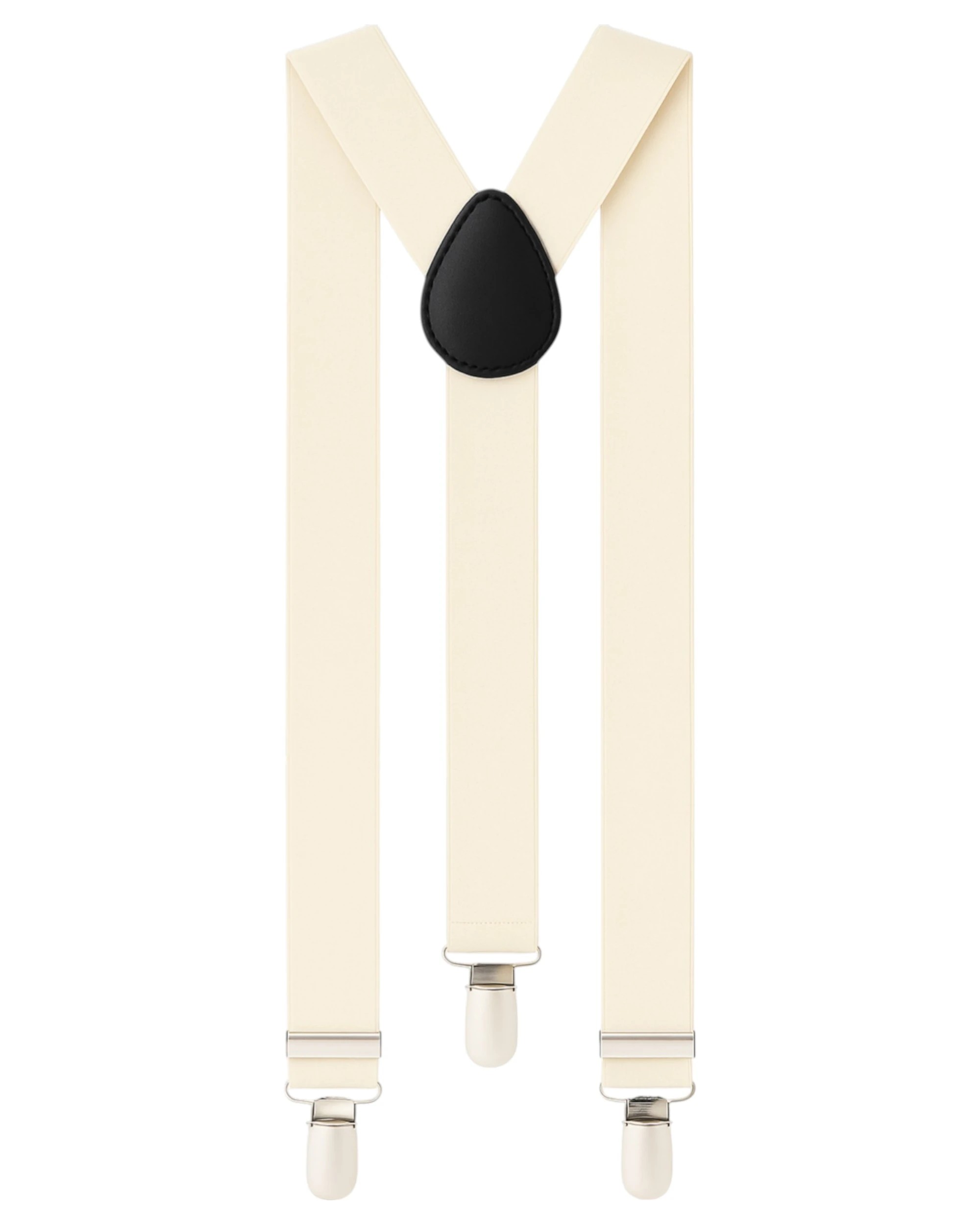 1 Zasel Boys Adjustable Ivory 65cms Suspenders - Natural, 1 of 1