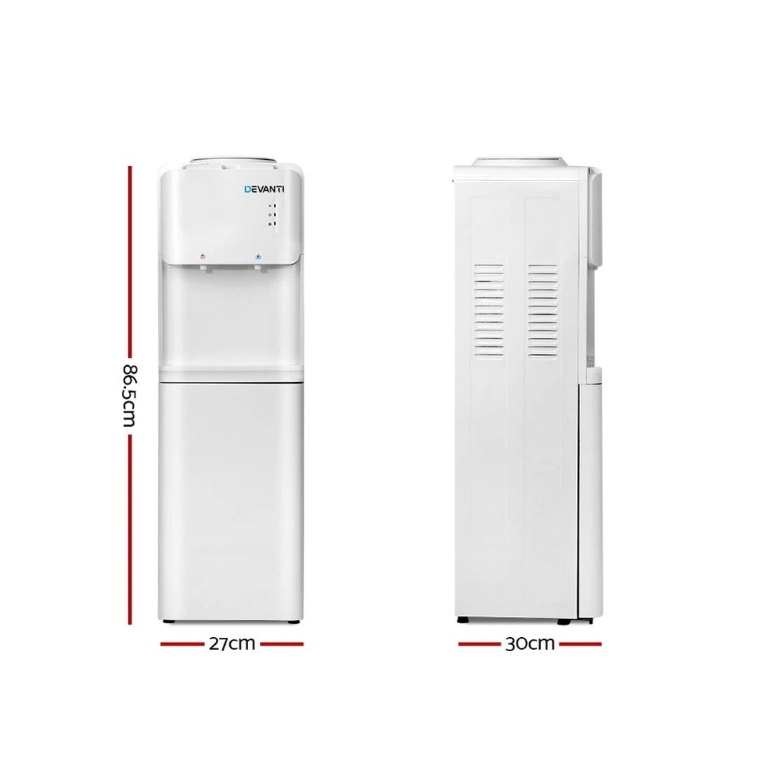 1 Devanti Water Cooler Dispenser Stand - White, 1 of 8