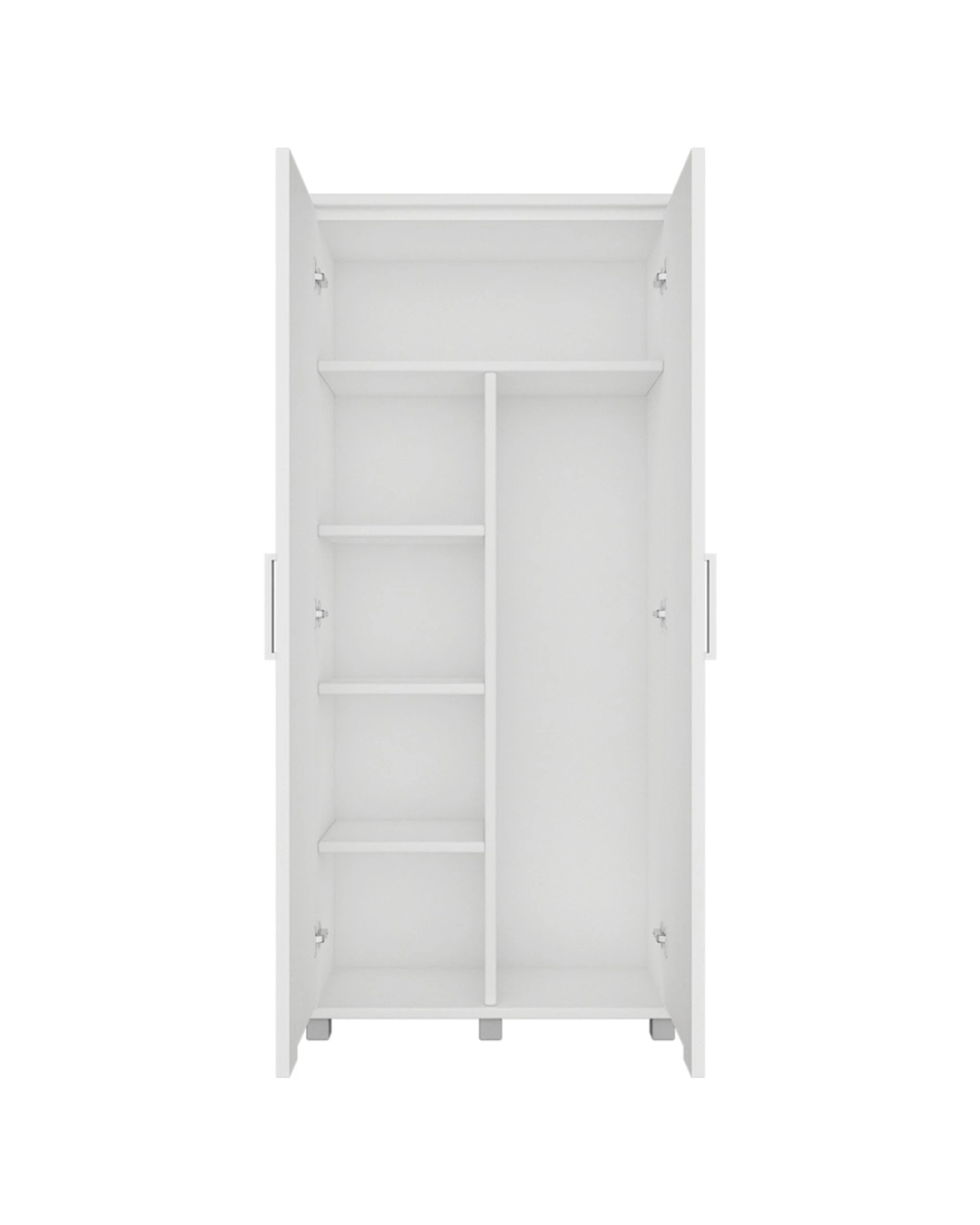 3 Alpine Bay Montreal Broom Cupboard 2 Door 5 Shelf Storage Cabinet Unit - White, 3 of 8